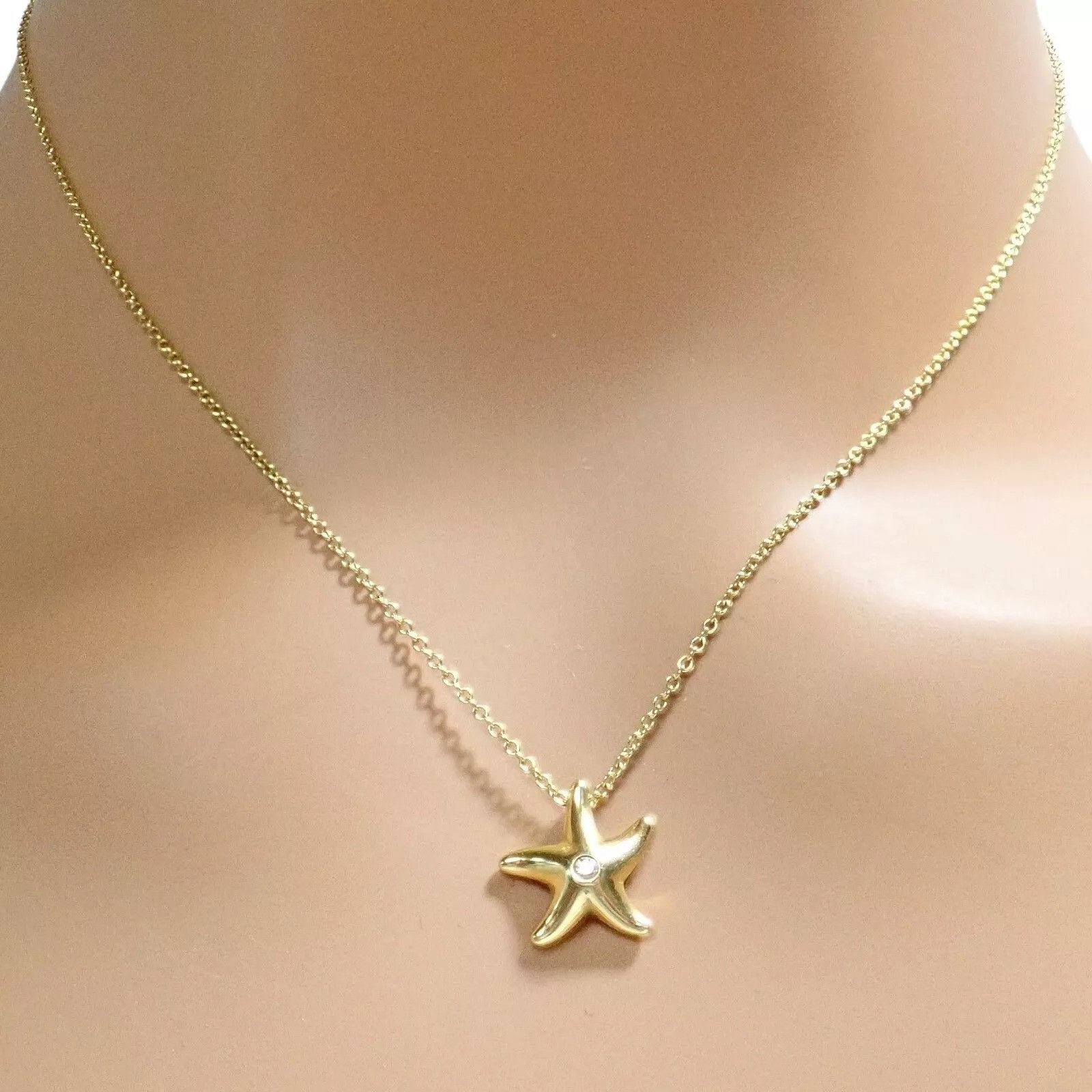 Tiffany & Co. Tiffany & Co Peretti 18k Starfish Diamond Necklace Size ONE SIZE - 3 Thumbnail