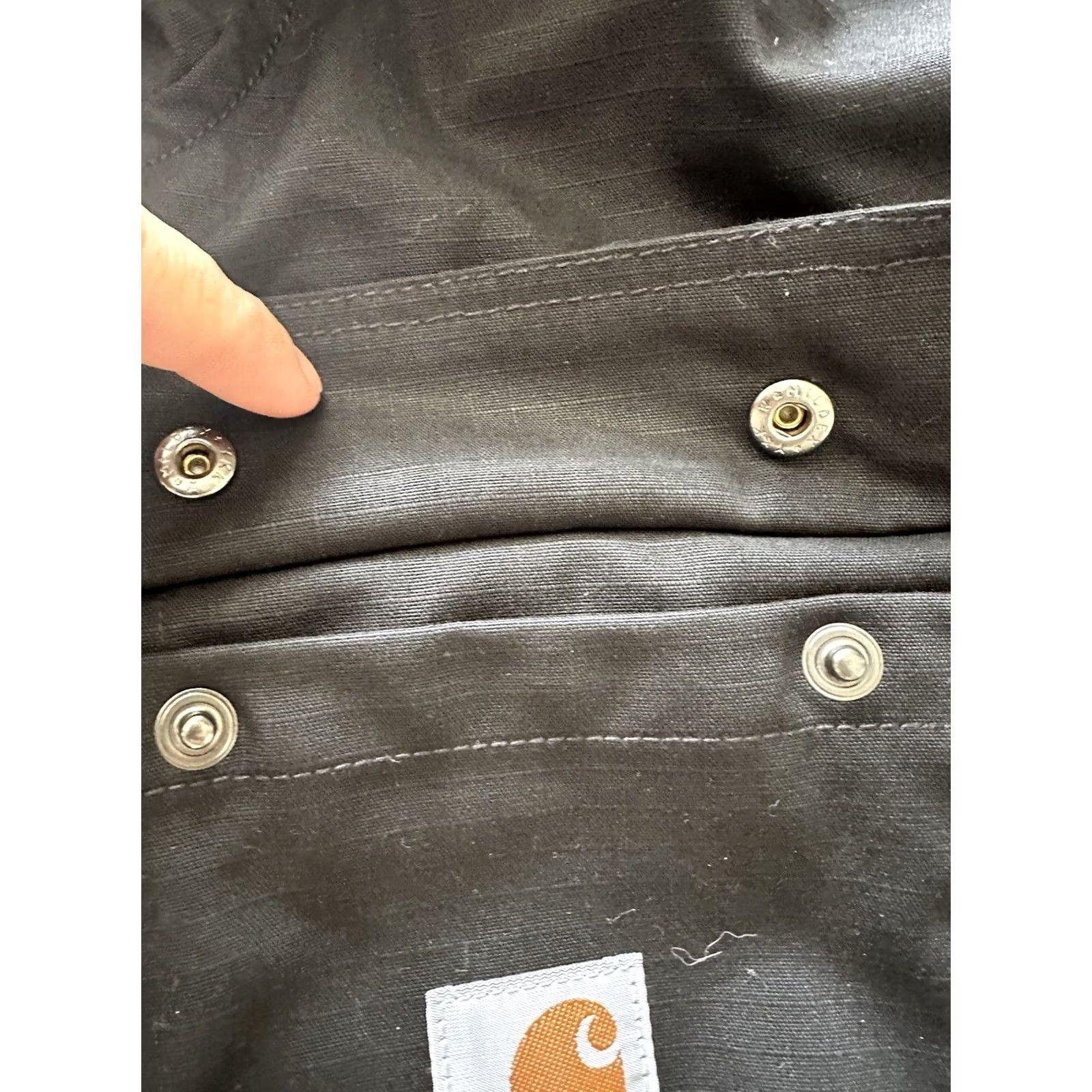 Carhartt Carhartt Jacket Mens XL Black Full Swing Duck Canvas Workwear Hooded Bomber Jacket Size US XL / EU 56 / 4 - 4 Thumbnail