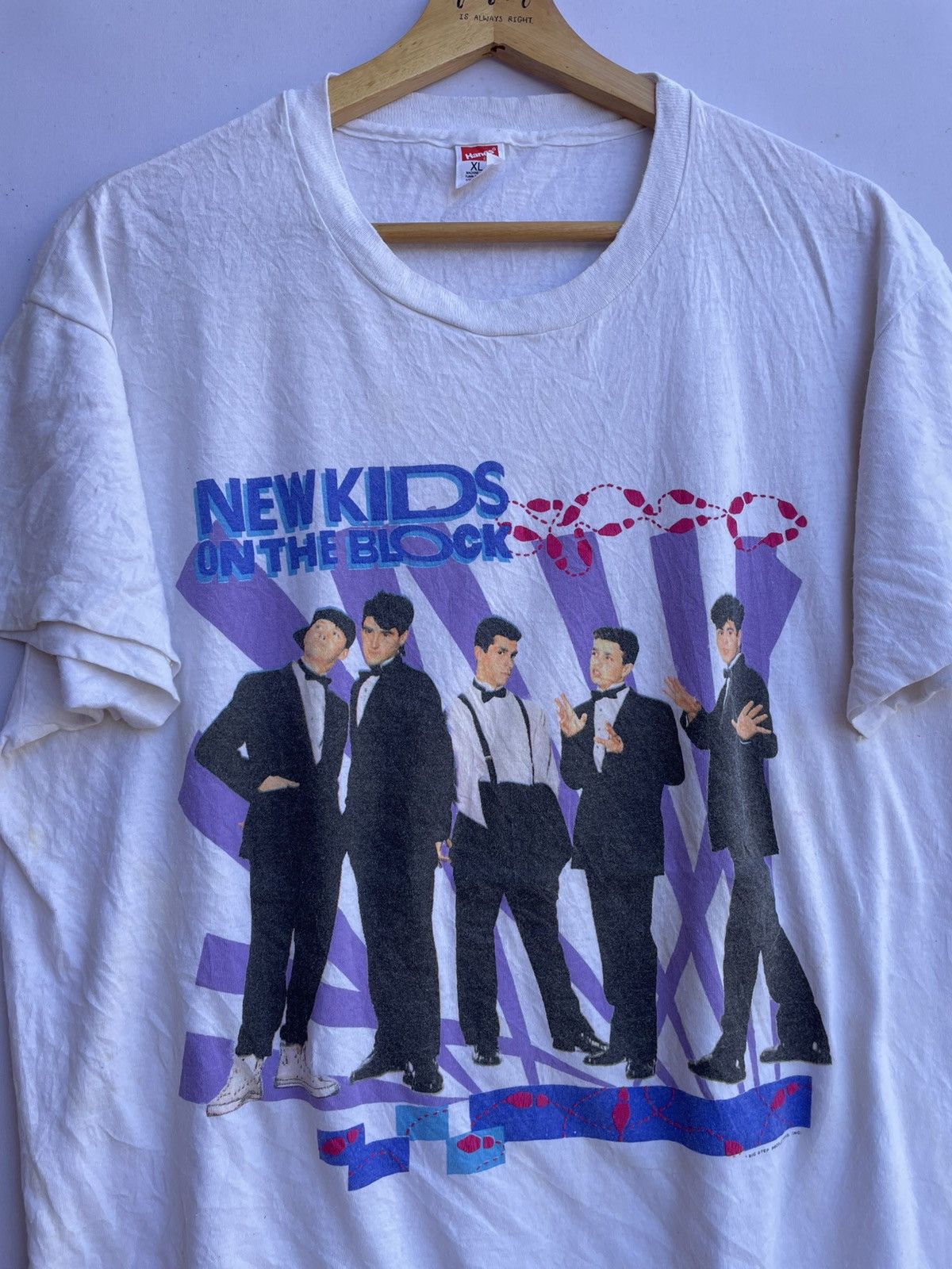 New Kids On The Block Hanes Tag Tee Vintage 90’s