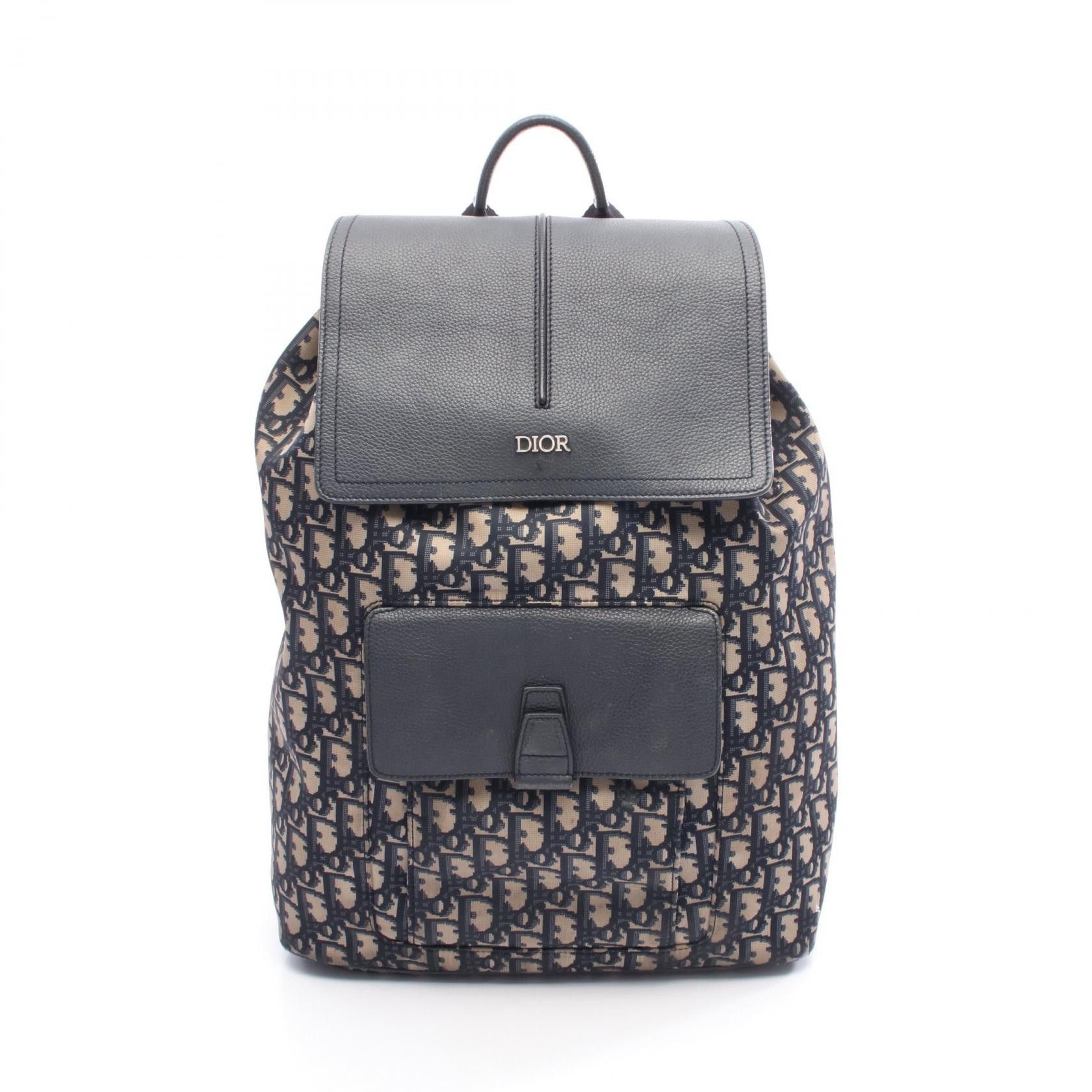Dior Dior Dior Oblique Nylon Leather Backpack Textile Backpack DUTY FREE for USA Size ONE SIZE - 1 Thumbnail