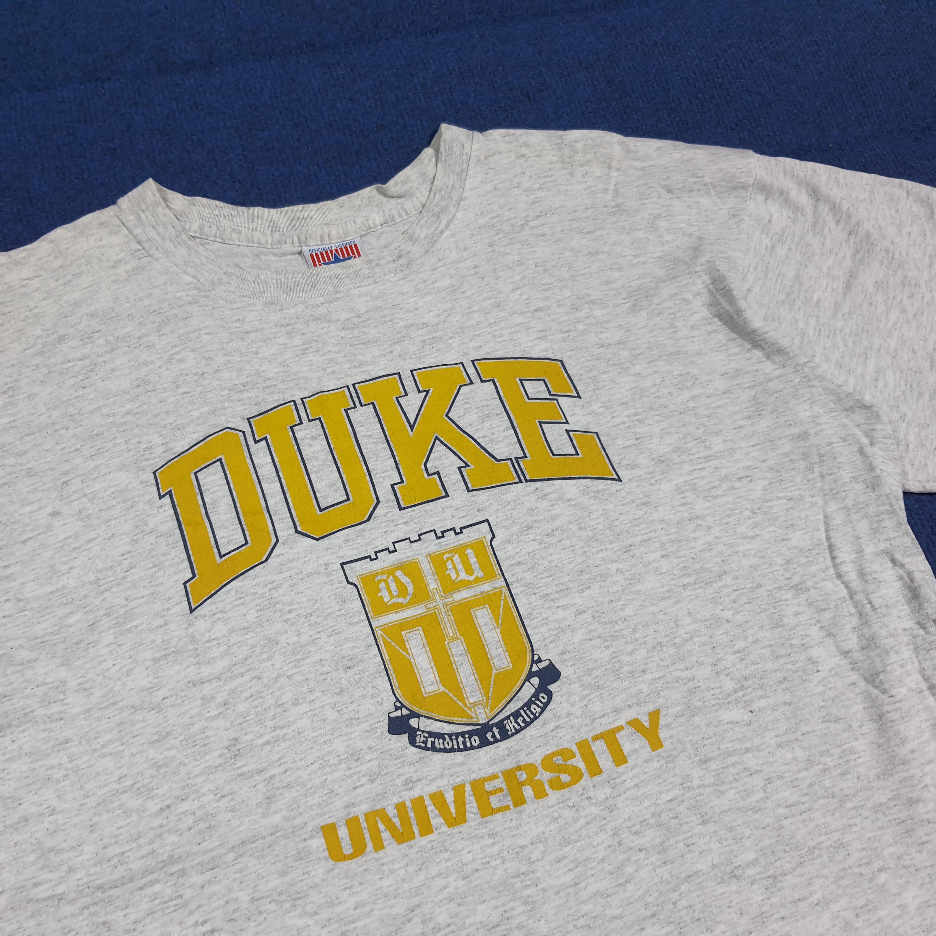 Vintage Vintage 90s Duke University USA Single Stitch Tshirt C285N10 Size US L / EU 52-54 / 3 - 2 Thumbnail