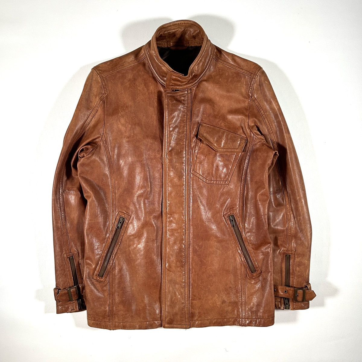 291295=Homme 🔻291295 = Homme Leather Jacket🔻 Size US M / EU 48-50 / 2 - 2 Thumbnail