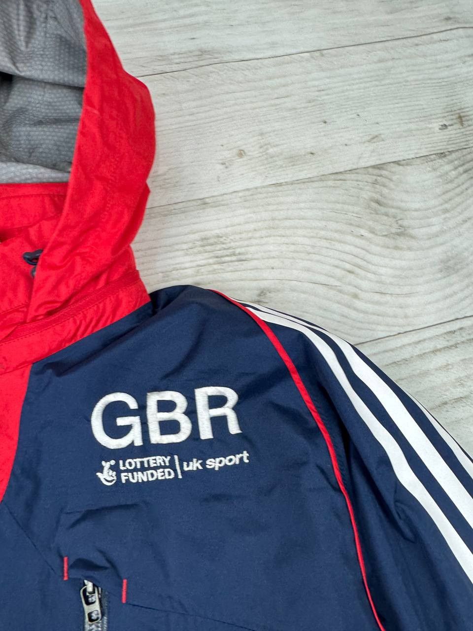 Adidas Adidas GBR Track Jacket Nylon Striped Size US M / EU 48-50 / 2 - 7 Thumbnail