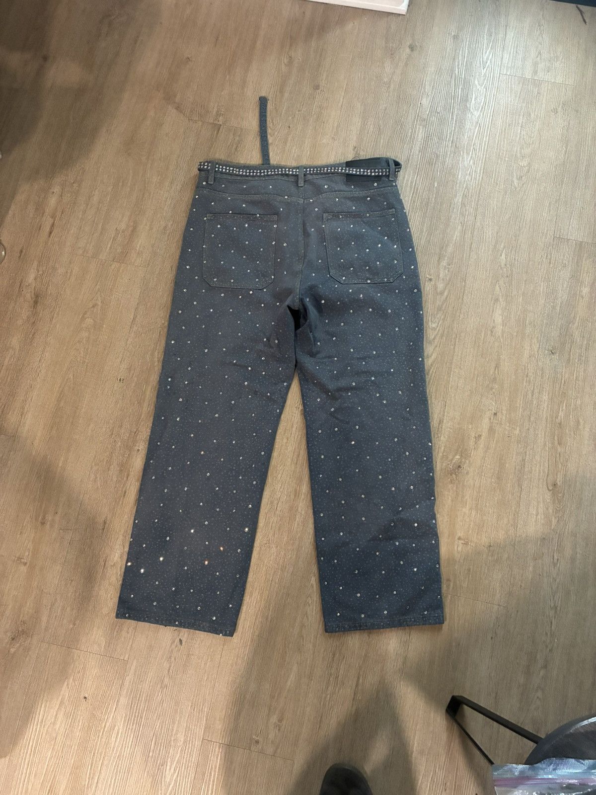 Other VOLYMOON Mens Rhinestone Dark Blue Jeans Size US 36 / EU 52 - 2 Thumbnail
