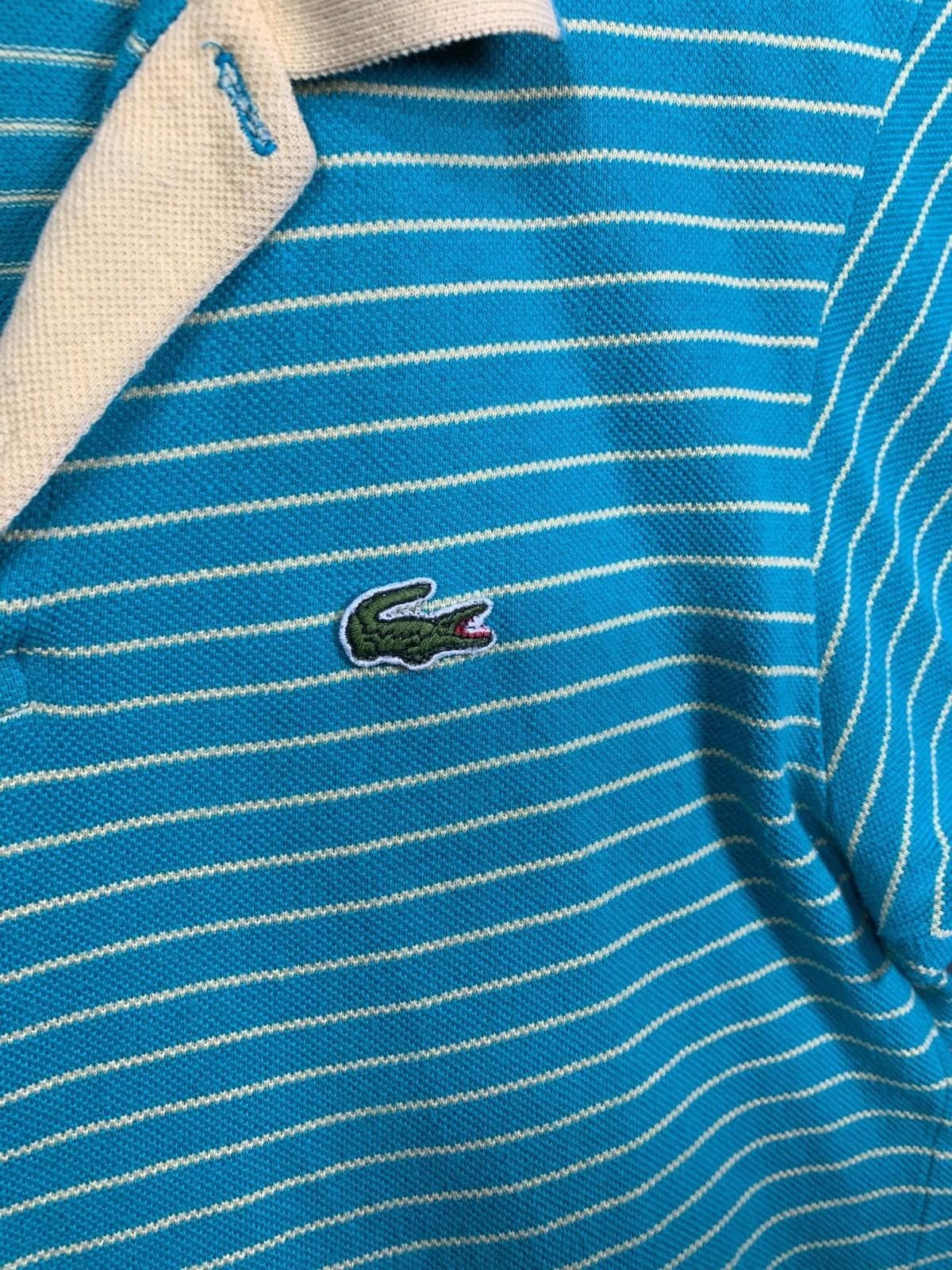 Designer 80s IZOD LACOSTE Patron Polo Shirt 1Turquoise MEDPreppy (104 Size US L / EU 52-54 / 3 - 2 Thumbnail