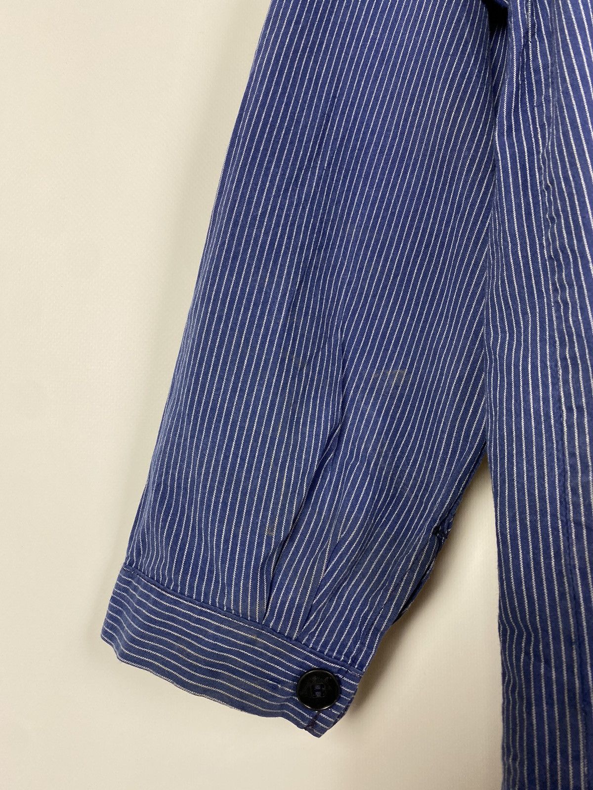 Vintage 90s Vintage Kempel Hickory Stripe Chore Work Over Shirt Size US S / EU 44-46 / 1 - 8 Thumbnail