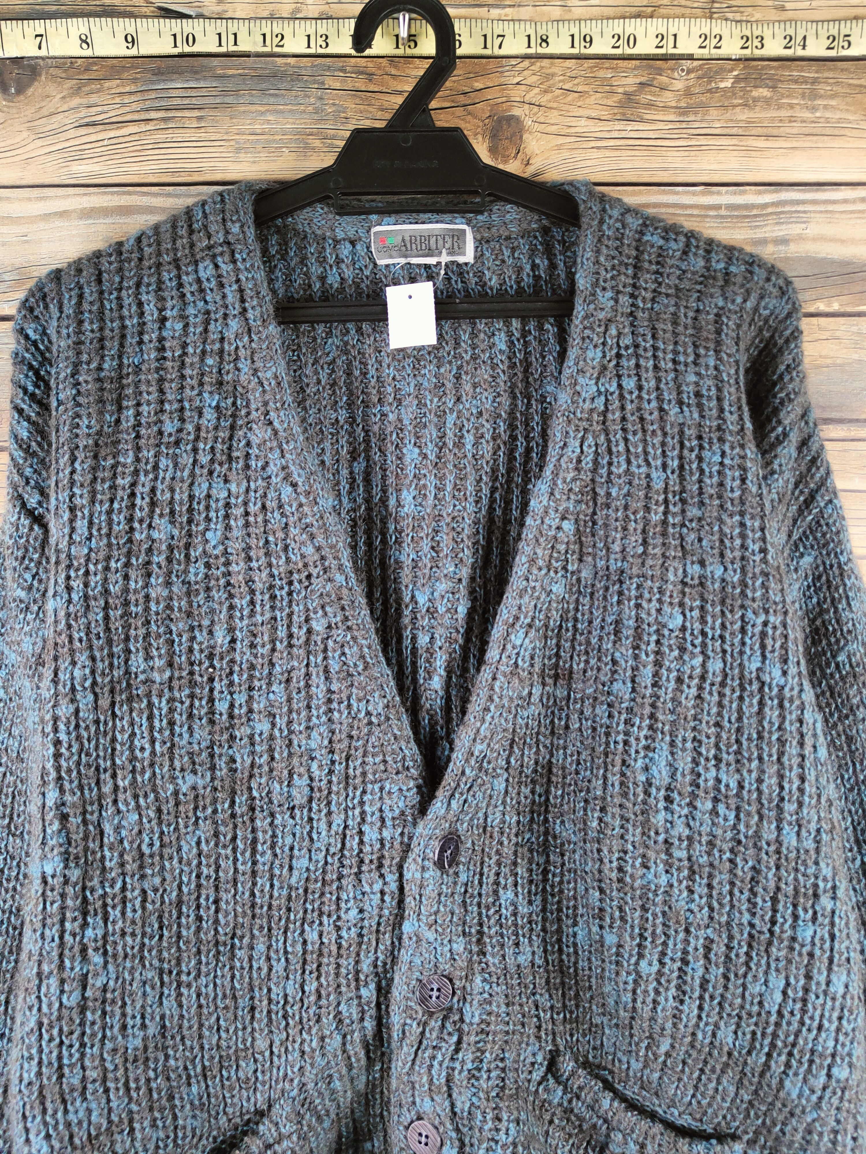 Japanese Brand DL Uomo Arbiter Dark Gray Blue Knitwear Cardigans # 46-389 Size US L / EU 52-54 / 3 - 2 Thumbnail