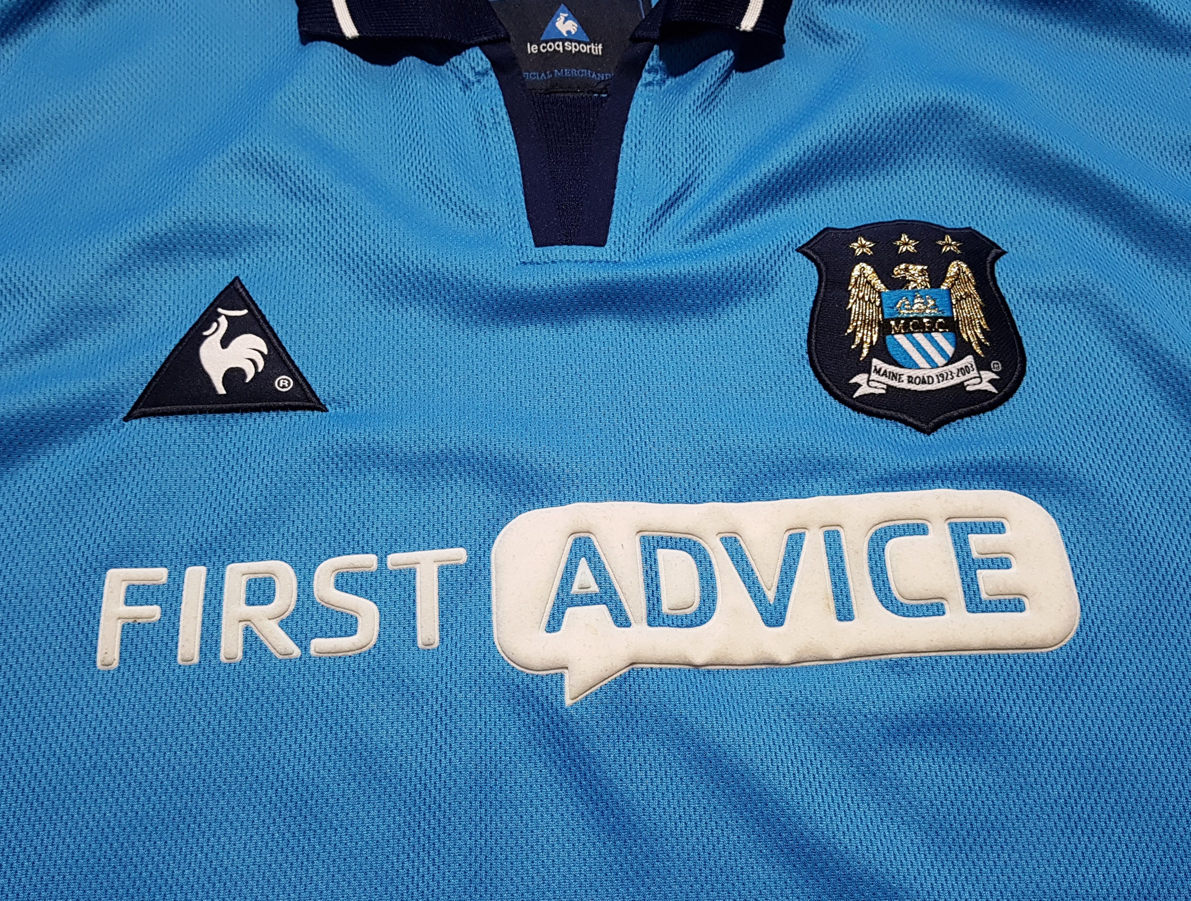 Manchester City 2002-2003 Home Vintage Soccer Jersey sz XL
