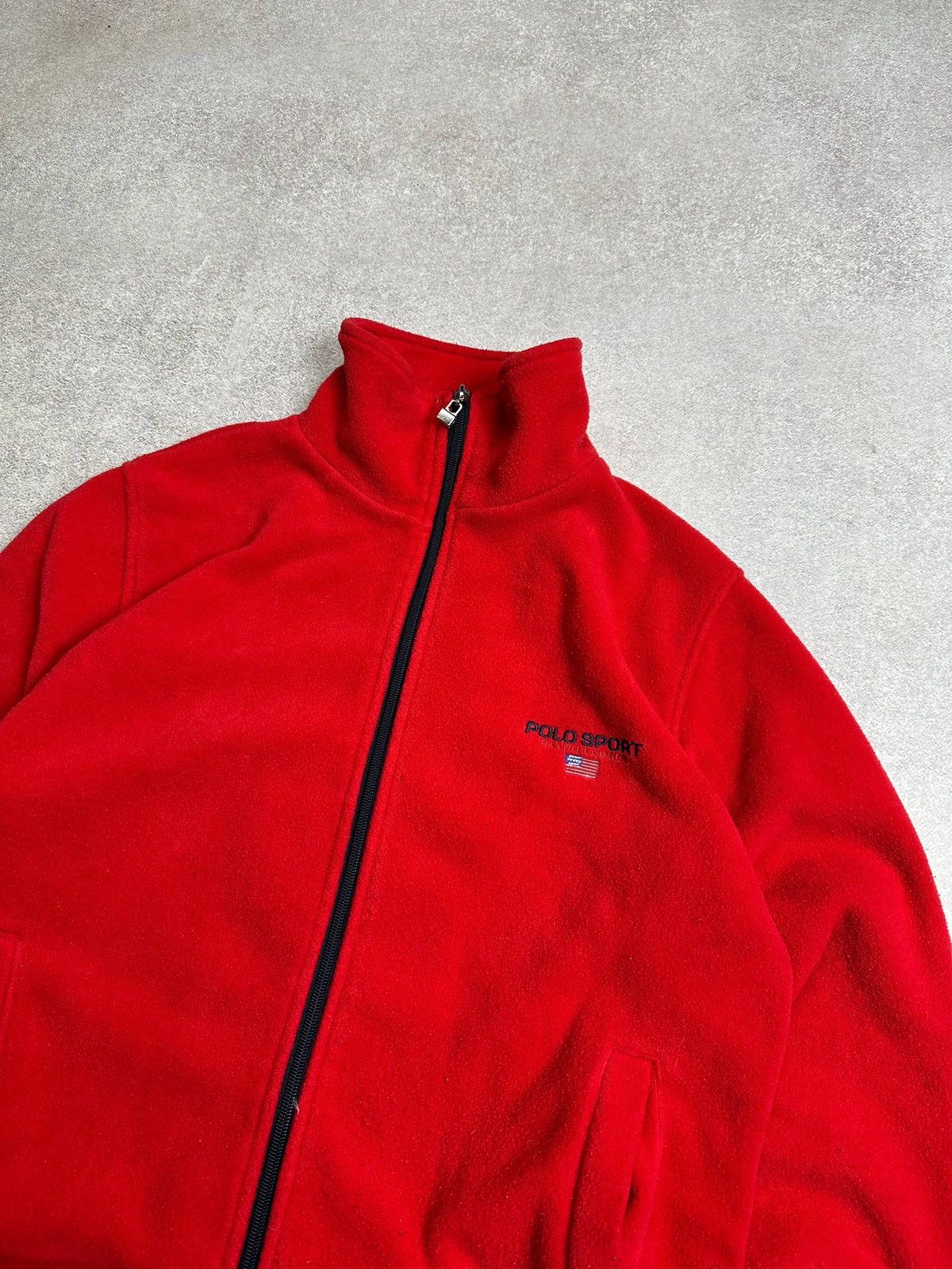 Polo Ralph Lauren Vintage Polo Ralph Lauren Cotton Red Zip Track Jacket S Size US S / EU 44-46 / 1 - 2 Thumbnail