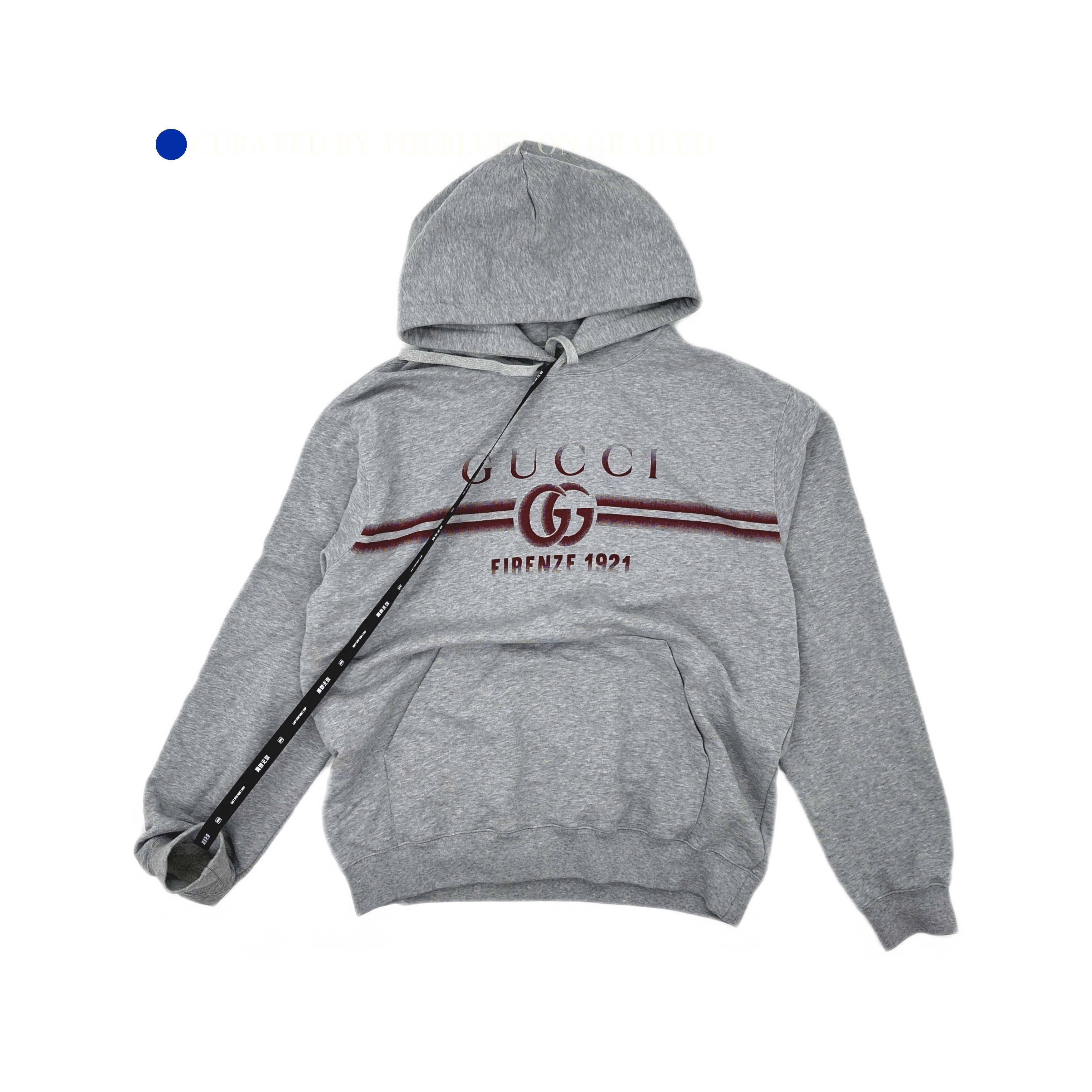 Gucci Firenze 1921 Logo Hoodie in Gray Size US XL / EU 56 / 4 - 1 Thumbnail