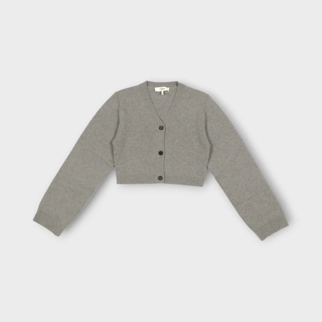 Chloe o1loc1c11025 Cotton Cardigan in Grey Size M / US 6-8 / IT 42-44 - 1 Thumbnail