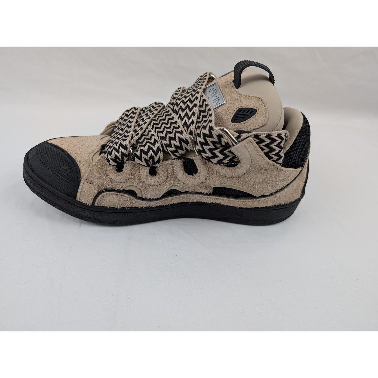 Lanvin o1rshd1 Curb Sneakers in Light Brown/Black Size US 13 / EU 46 - 10 Thumbnail