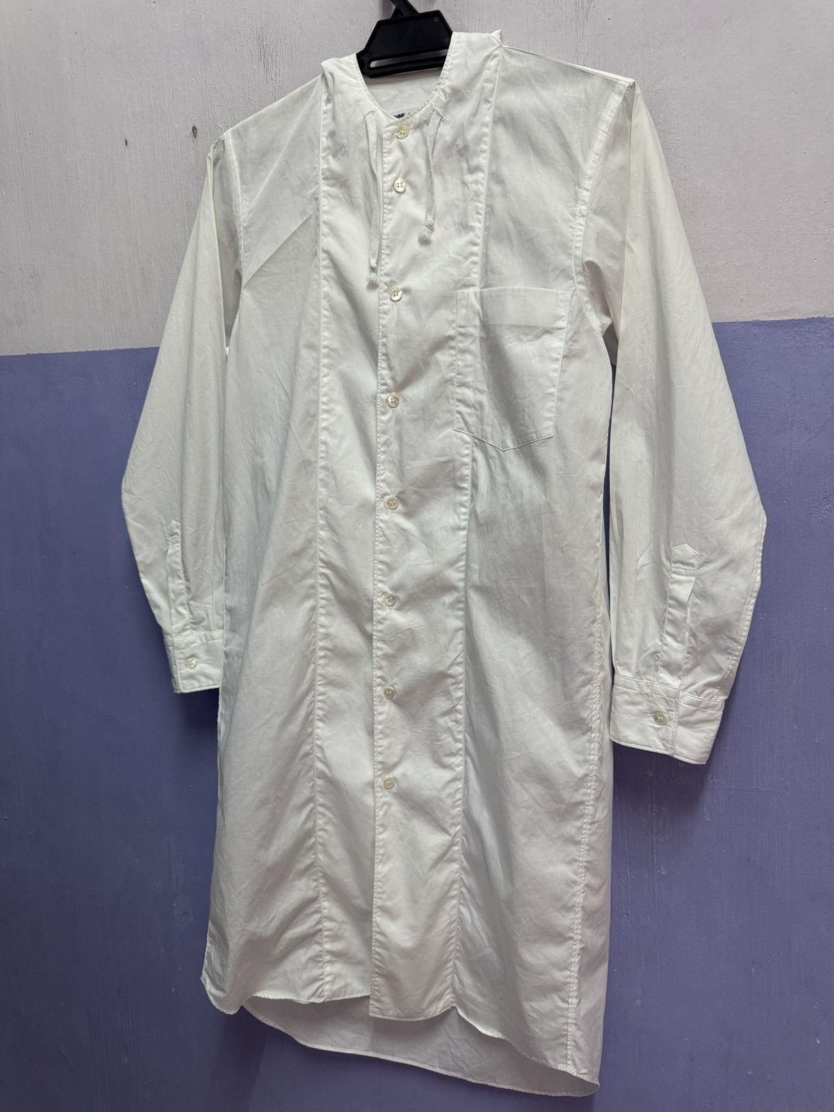 Comme des Garcons COMME des GARCONS Cotton Hooded Long Shirt Size S Size US S / EU 44-46 / 1 - 3 Thumbnail