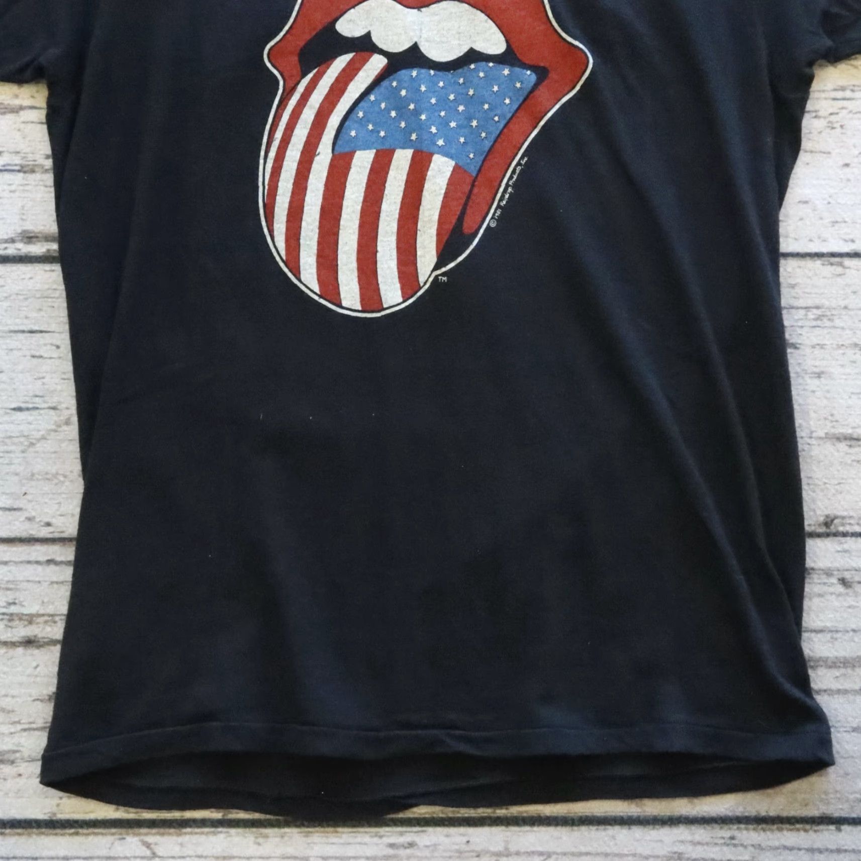 Hanes Vintage The Rolling Stones North America Tour Tshirt - Size L - Black - Men’s Size US L / EU 52-54 / 3 - 3 Thumbnail