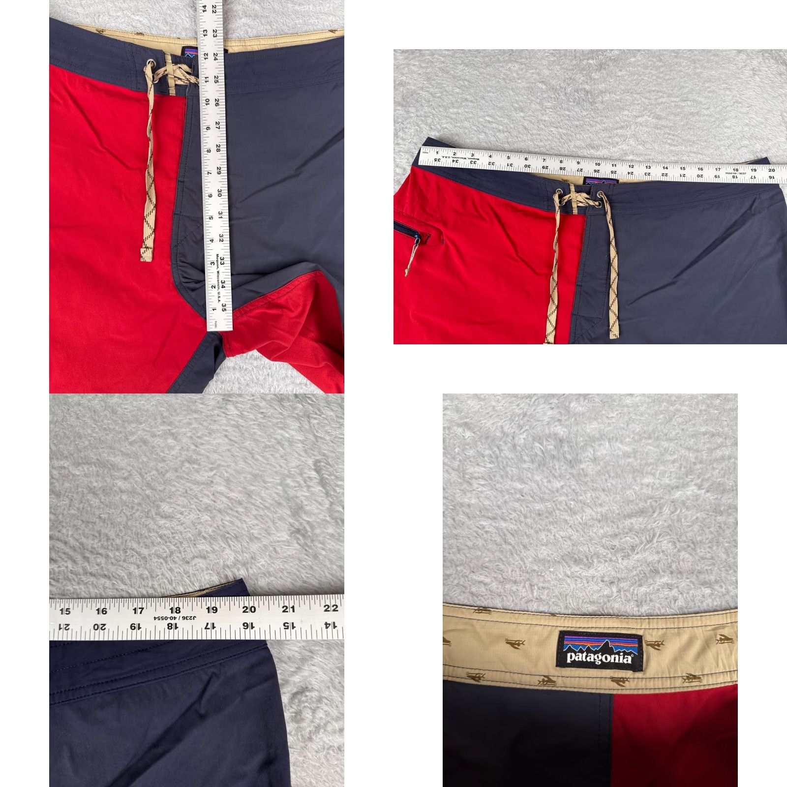 Patagonia VINTAGE Patagonia Board Shorts Mens 40 Blue Red Wavefarer Nylon Surf Beach Beachwear Swim Trunks 100% Nylon Surfing Mens Size US 40 / EU 56 - 8 Thumbnail