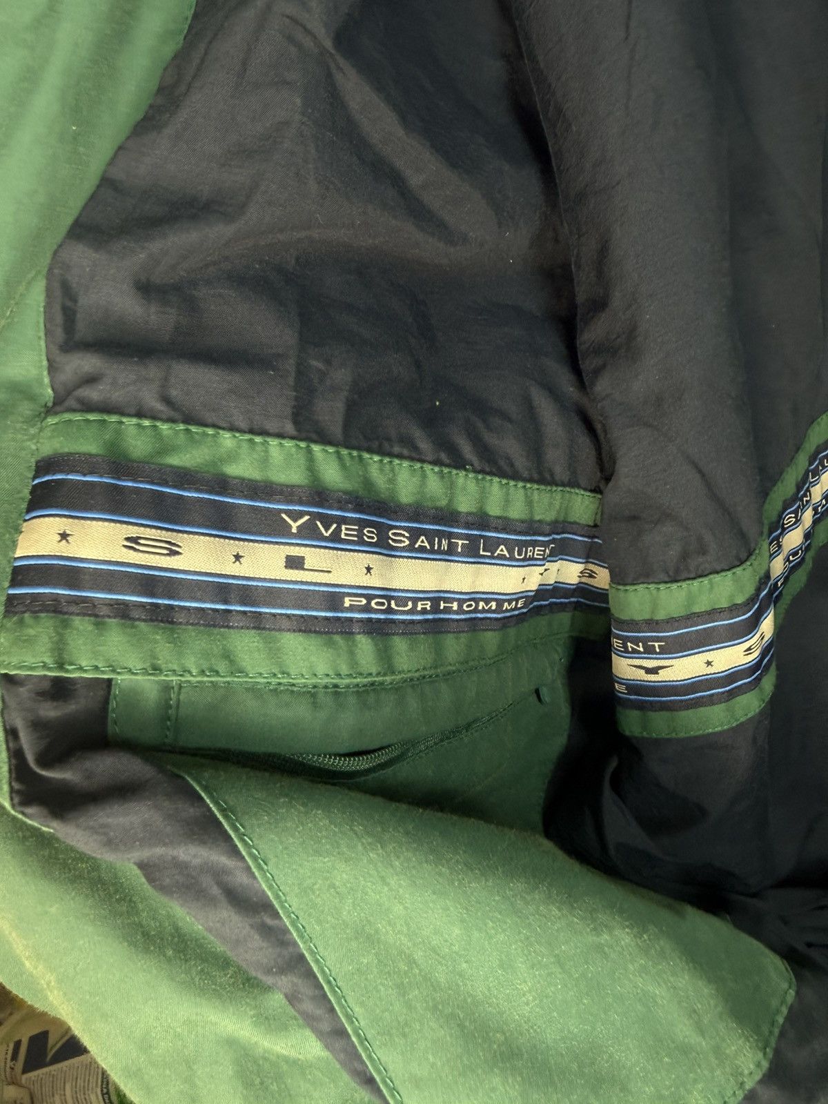 Yves Saint Laurent Green 90s YSL Bomber Vintage Jacket Yves Saint Laurent Size US M / EU 48-50 / 2 - 13 Thumbnail
