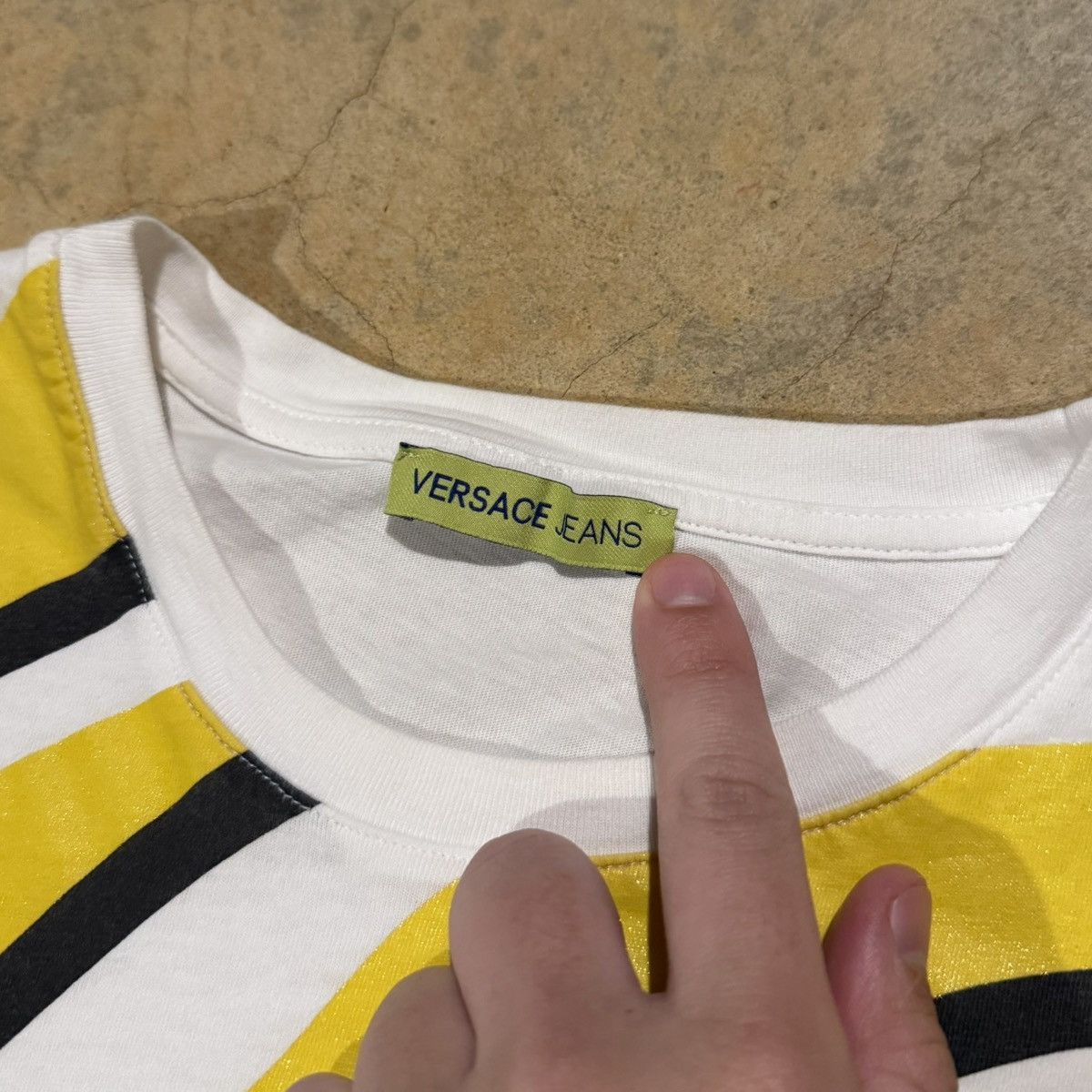 Versace Jeans Couture Versace Jeans Zebra Stripe Graphic Logo Tee Size US M / EU 48-50 / 2 - 4 Thumbnail