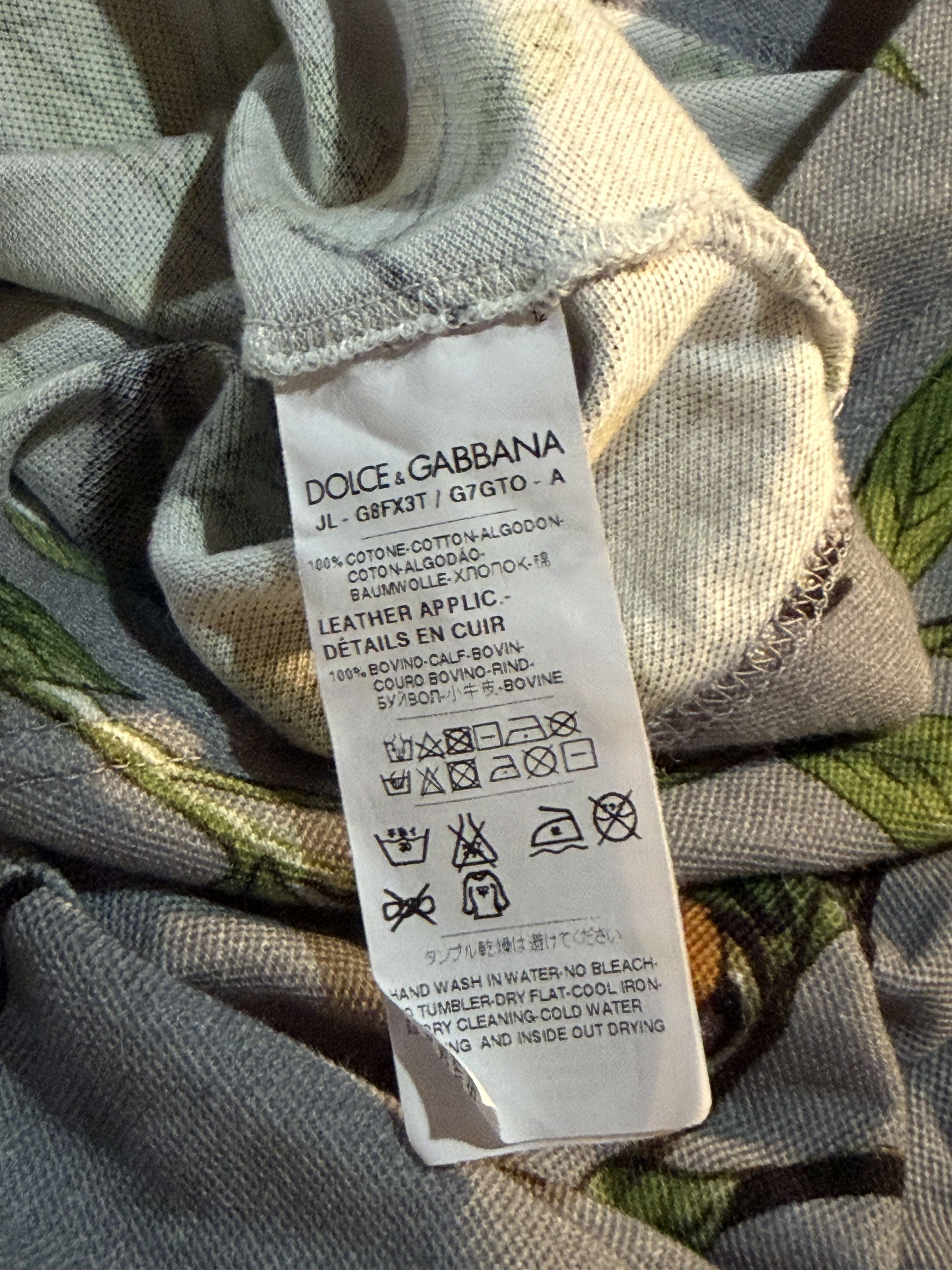 Dolce & Gabbana Dolce & Gabbana Parrot & Oranges Print Tropical Polo Shirt Size US L / EU 52-54 / 3 - 4 Thumbnail