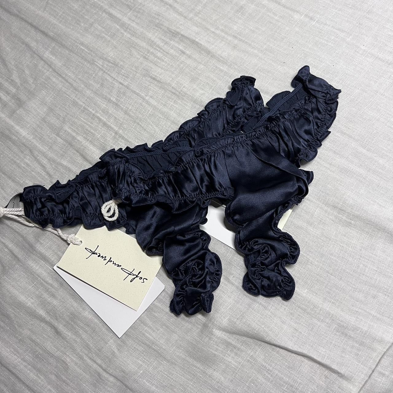 Other soft and wet undies eclissi silk frilled thong Size ONE SIZE - 1 Thumbnail