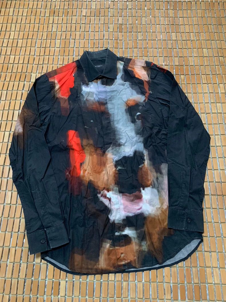 Givenchy Givenchy Size38 Oil Painting Dog Shirt Size US M / EU 48-50 / 2 - 1 Thumbnail