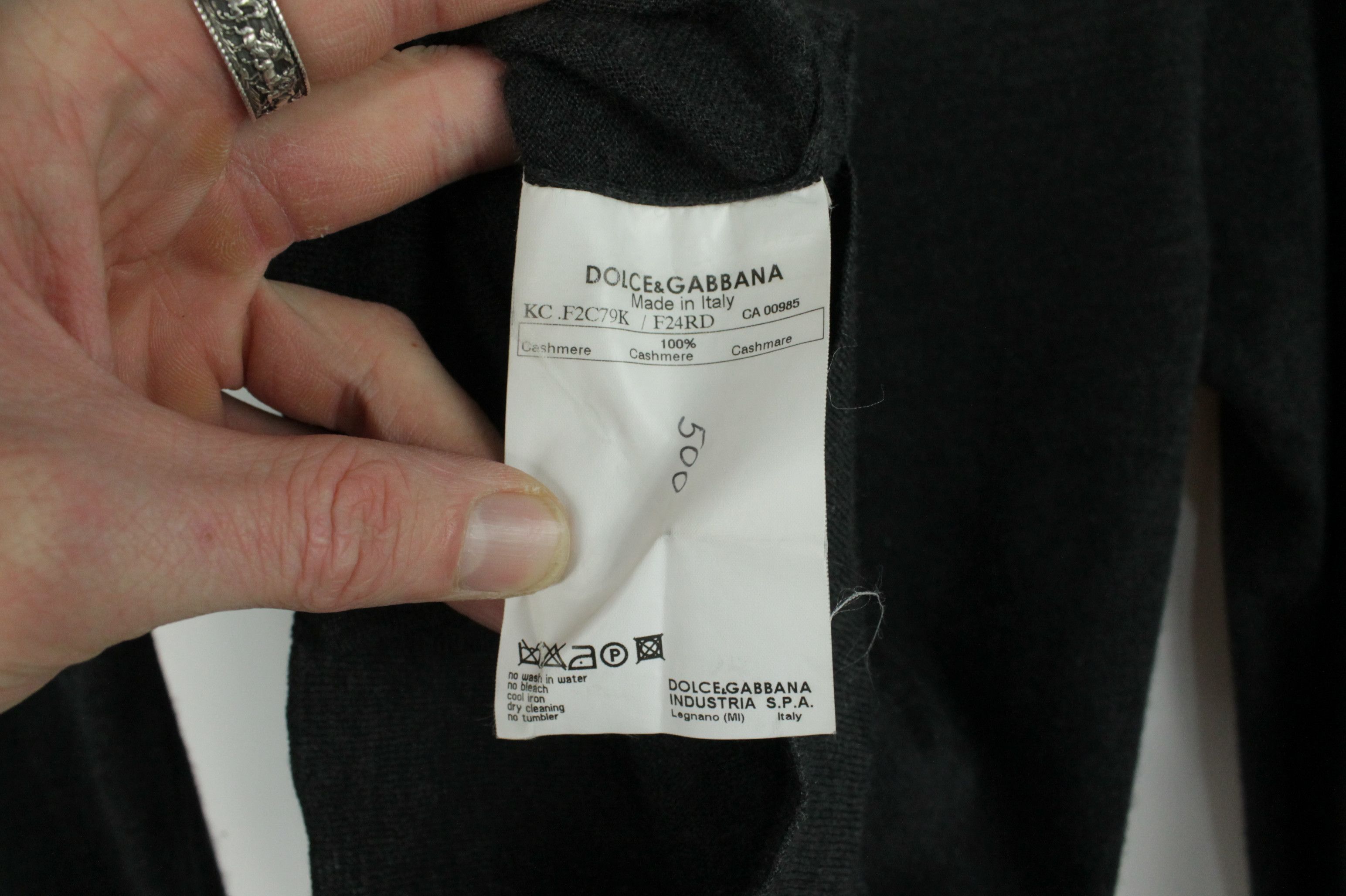 Dolce & Gabbana Dolce & Gabbana Light Gray Cashmere Cardigan Sweater Women's Size XS / US 0-2 / IT 36-38 - 8 Thumbnail