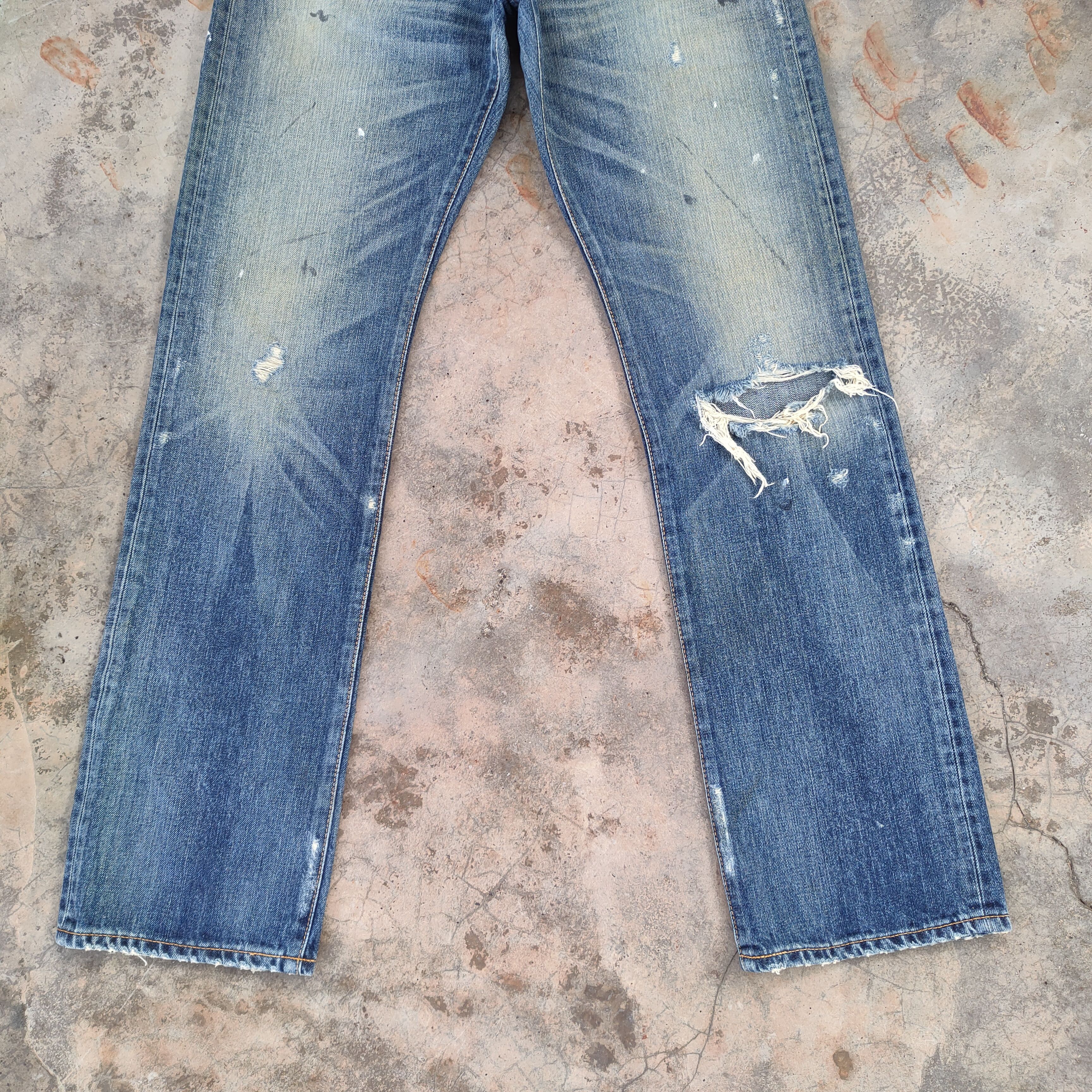 Japanese Brand W32 VINTAGE MADE IN NIPPON FADED DISTRESSED JEAN PANTS Size US 32 / EU 48 - 4 Thumbnail