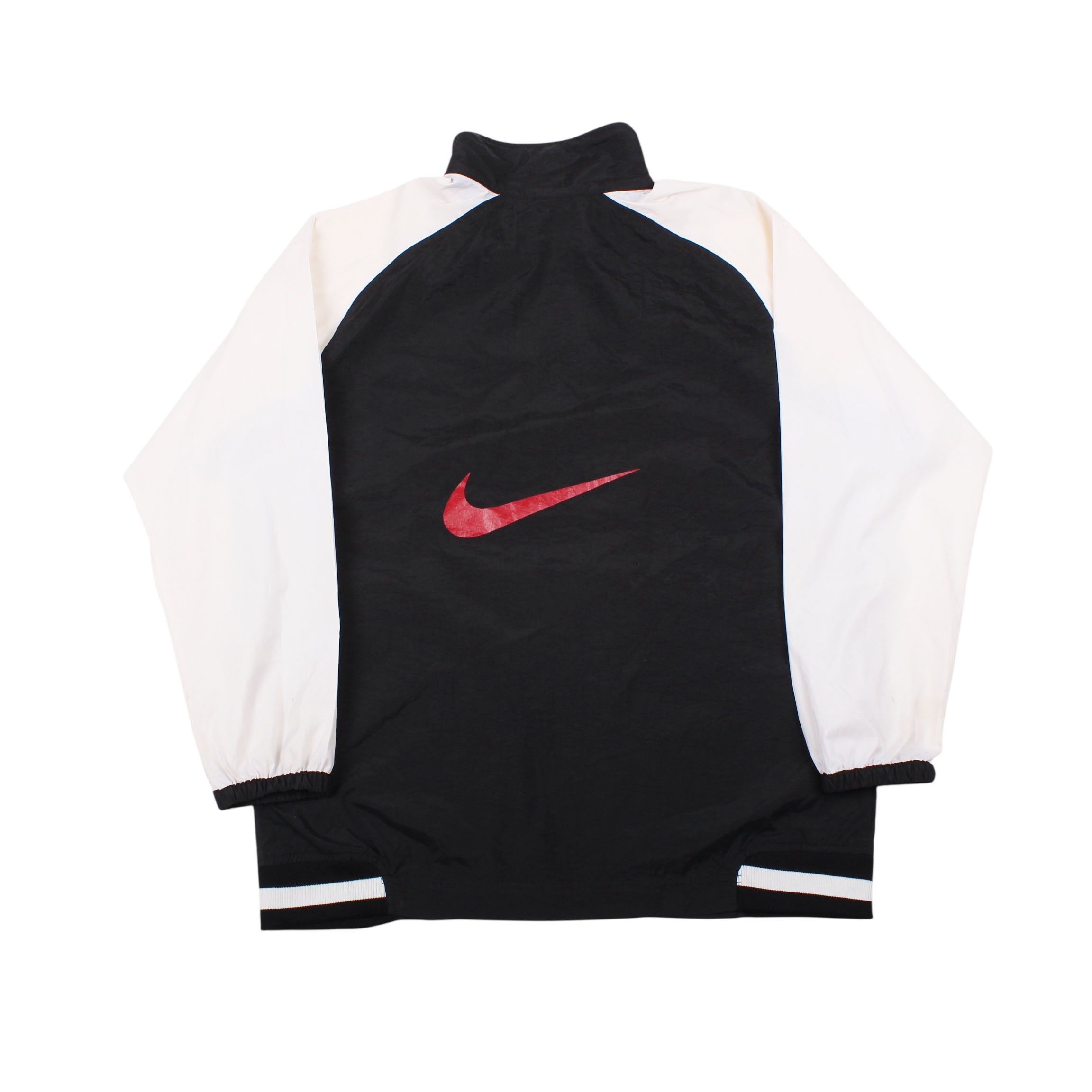 Nike Nike Windbreaker Jacket Red Swoosh Full Zip 90s Style Size US XL / EU 56 / 4 - 2 Thumbnail
