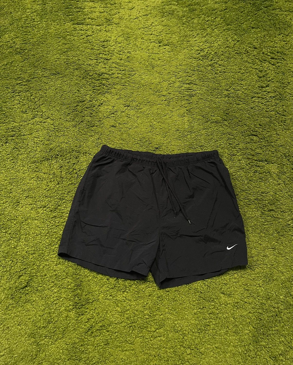 Nike × Vintage Nike 2000s vintage swoosh logo nylon black shorts Size US 34 / EU 50 - 1 Thumbnail