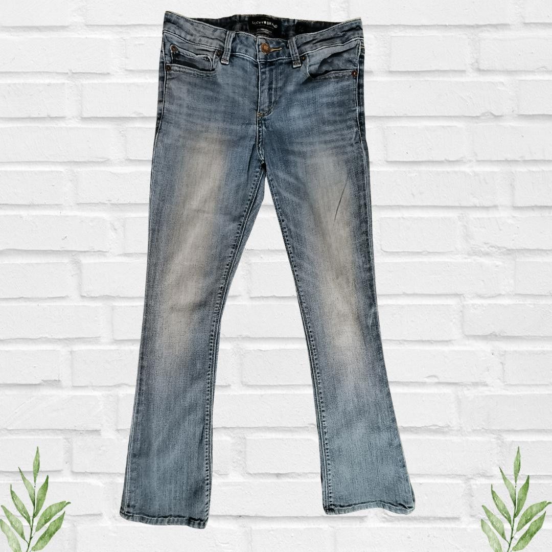 Lucky Brand Lucky Brand Distressed Boot Cut Jeans Women's Size 4/27 Size 27" / US 4 / IT 40 - 2 Thumbnail