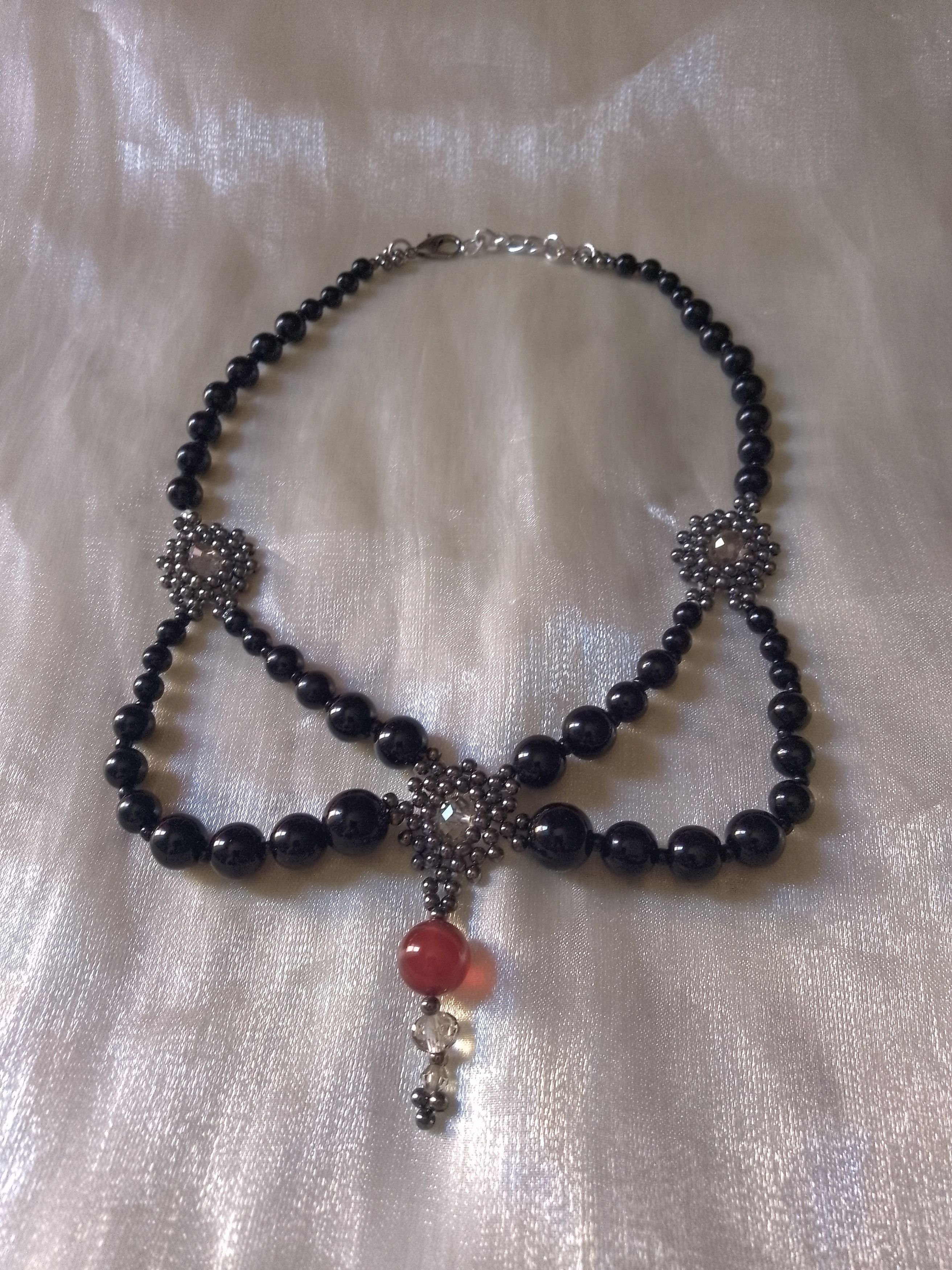 Other Necklace Black Gothic Middle-age with carnelian gemstone Size ONE SIZE - 7 Thumbnail