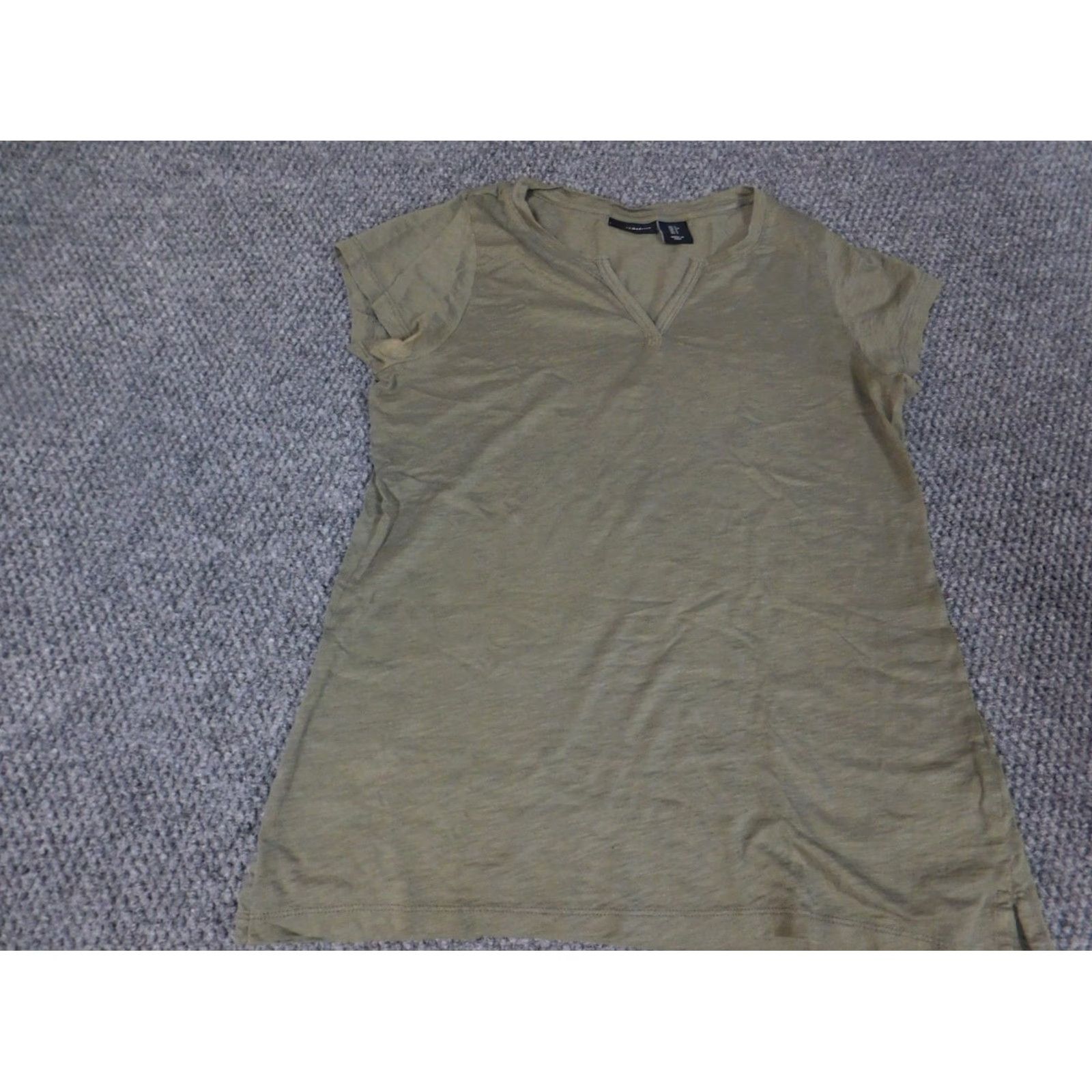Madison Mercer & Madison Womens Blouse Small Green stretch Shirt Short Sleeve Collared Pullover Casual Cotton Size S / US 4 / IT 40 - 3 Thumbnail