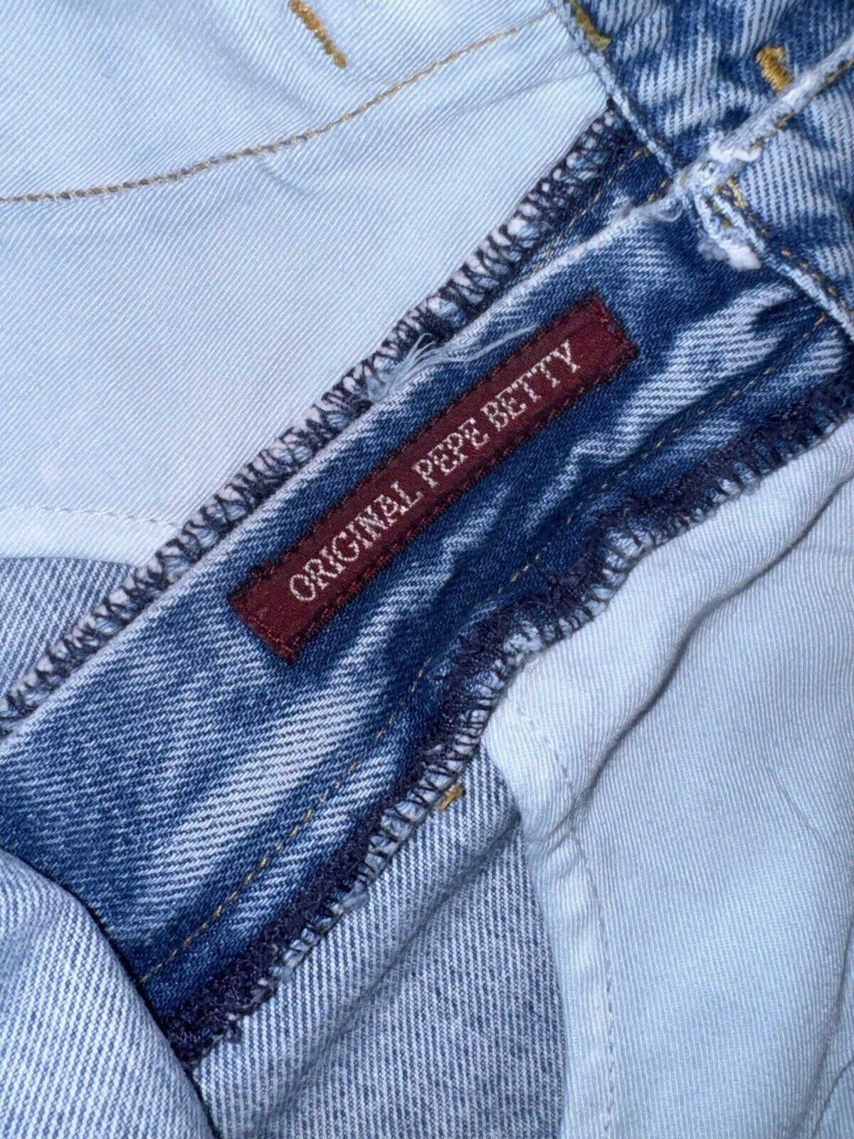 Pepe Jeans Original PEPE Betty Jeans London Denim Cut Off Shorts 31 Size 31" - 8 Thumbnail