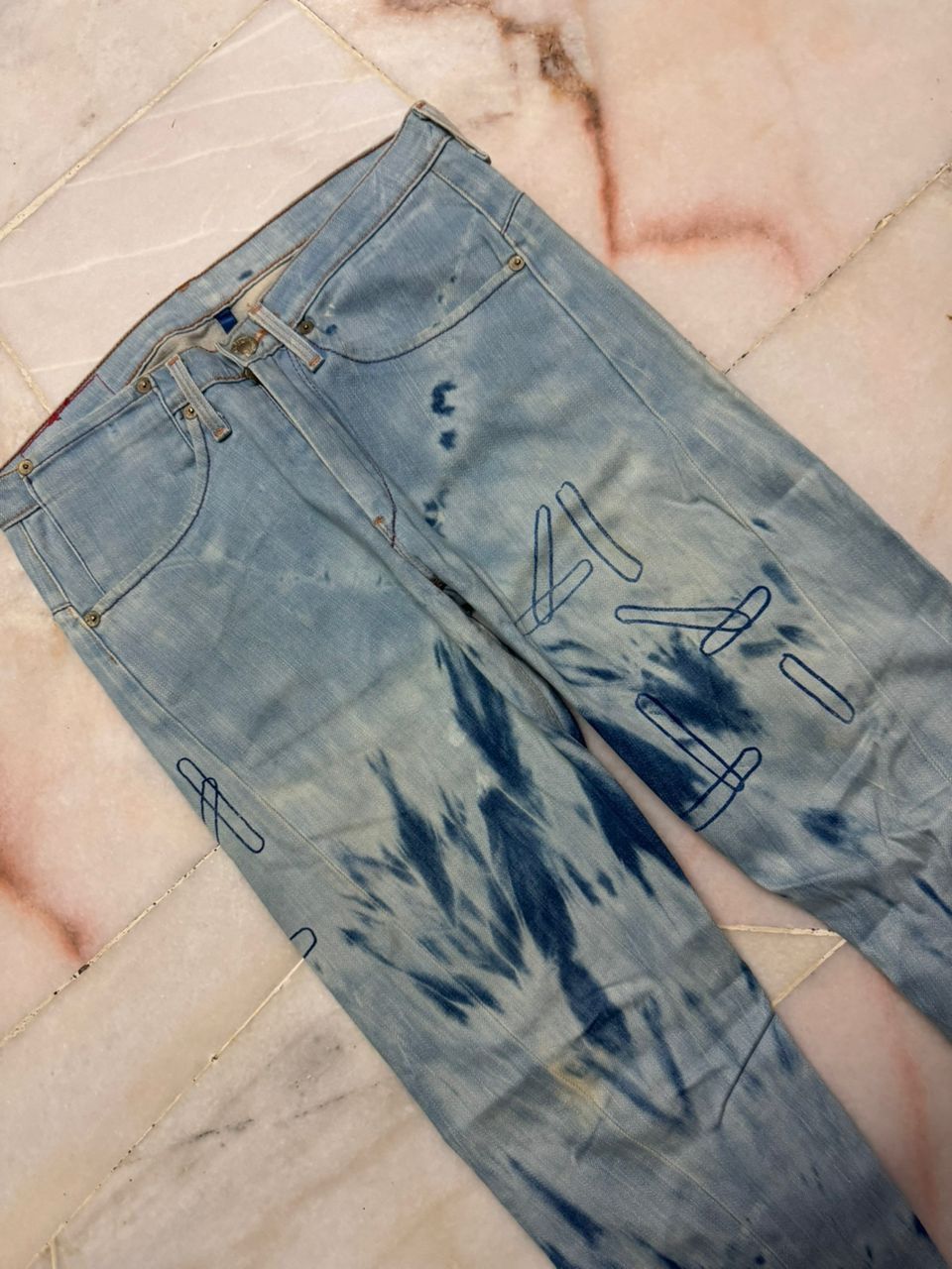 Levi's 💥Insane💥90s Levi’s Engineered Sick Bleach Single R Denim Size US 29 - 6 Thumbnail