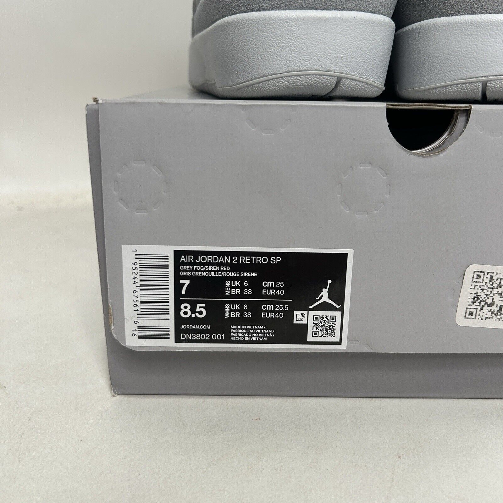 Jordan Brand Nike Air Jordan 2 SP x Union “Grey Fog” 2024 Size US 8.5 / IT 38.5 - 5 Thumbnail