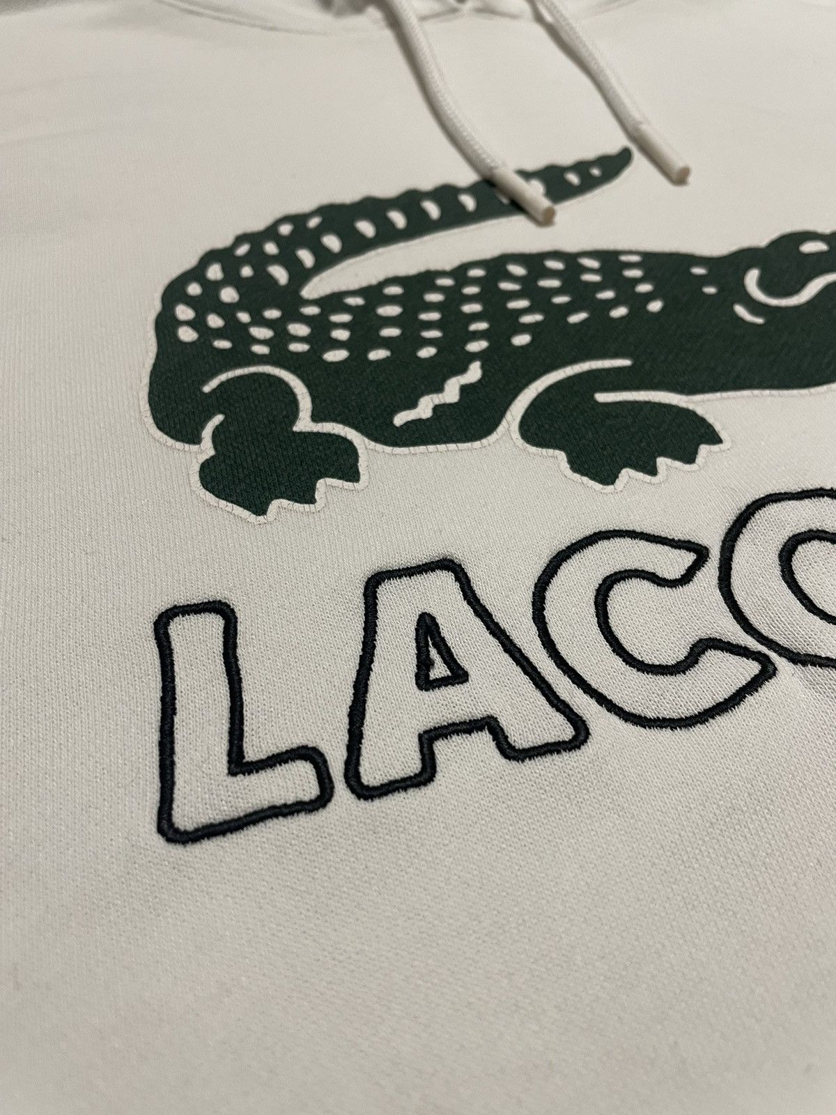 Lacoste Vintage Lacoste Big Logo Hoodie L Size US L / EU 52-54 / 3 - 6 Thumbnail