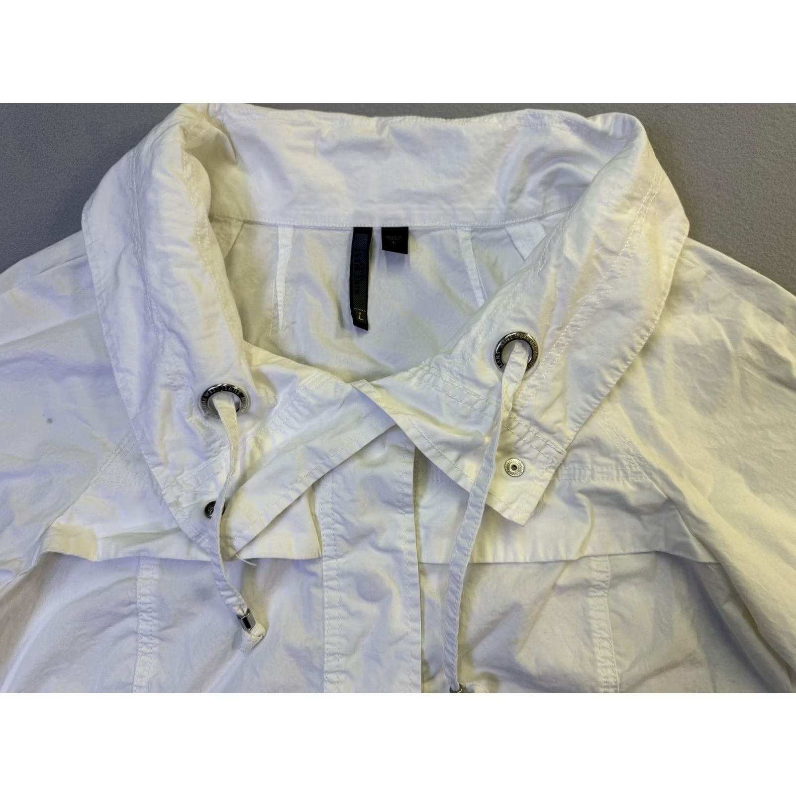 Nine West Nine West Jeans Jacket Womens Large White Twill Snap Front 3/4 Sleeve Short Size 36" / US 14 / IT 50 - 7 Thumbnail