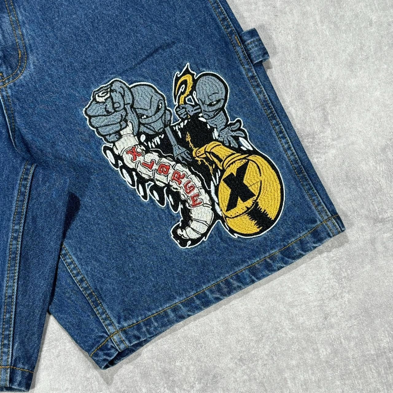 Designer X Large Embroidery Carpenter Jorts Please Size US 32 / EU 48 - 2 Thumbnail