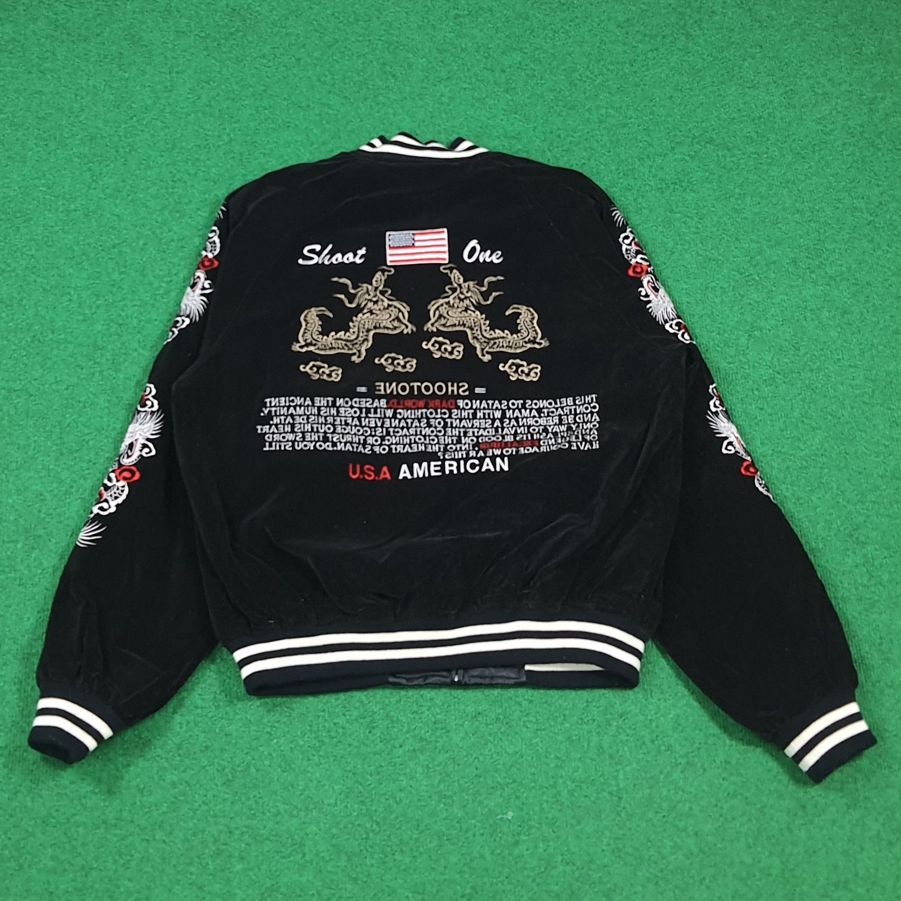 Japanese Brand Shoot One Reversible Sukajan Bomber American Spirit C291N24 Size US M / EU 48-50 / 2 - 7 Thumbnail