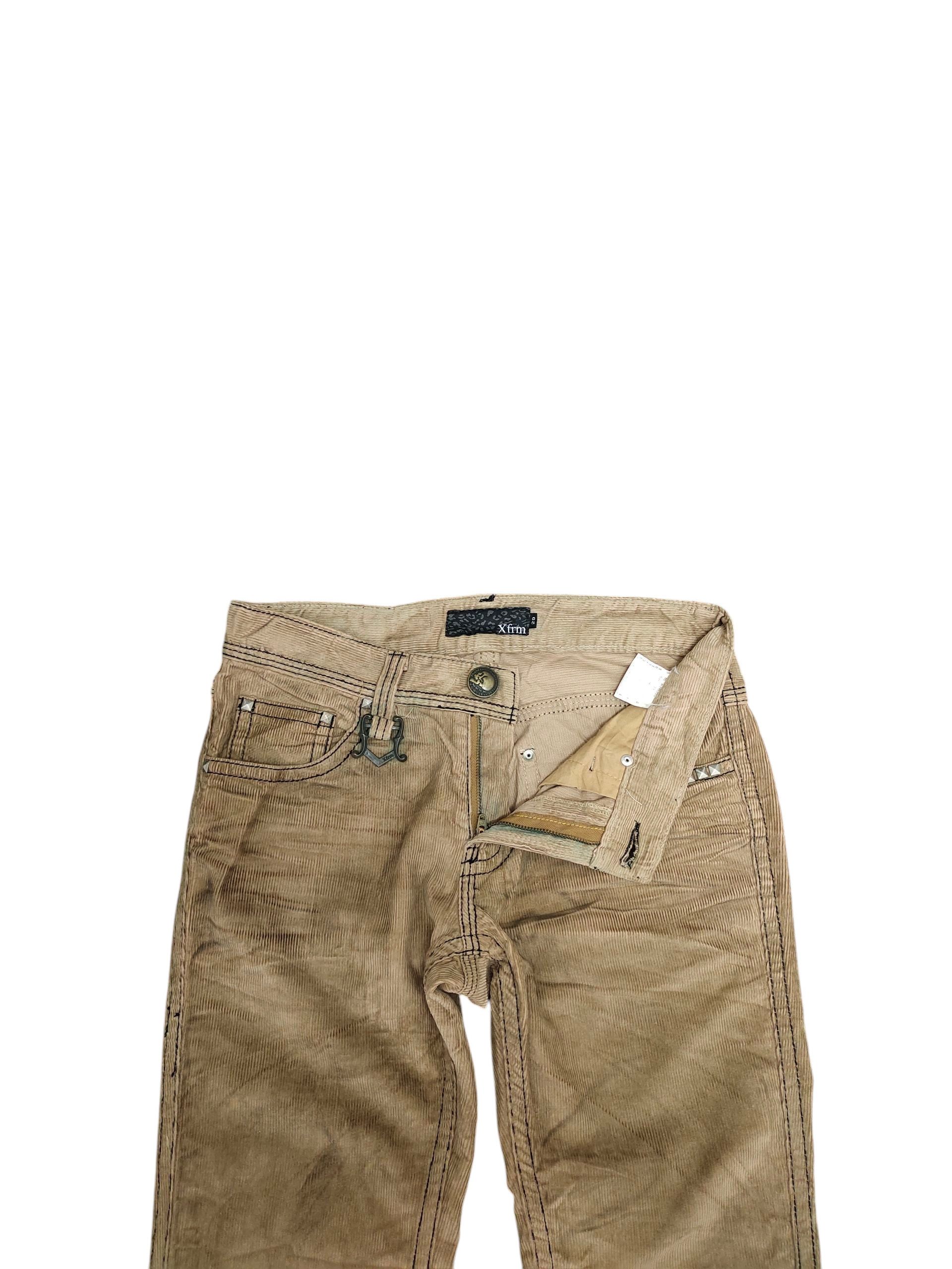 Tornado Mart Japanese Brand Xfrm Studded Corduroy Flare Denim Pants Size US 29 - 9 Thumbnail