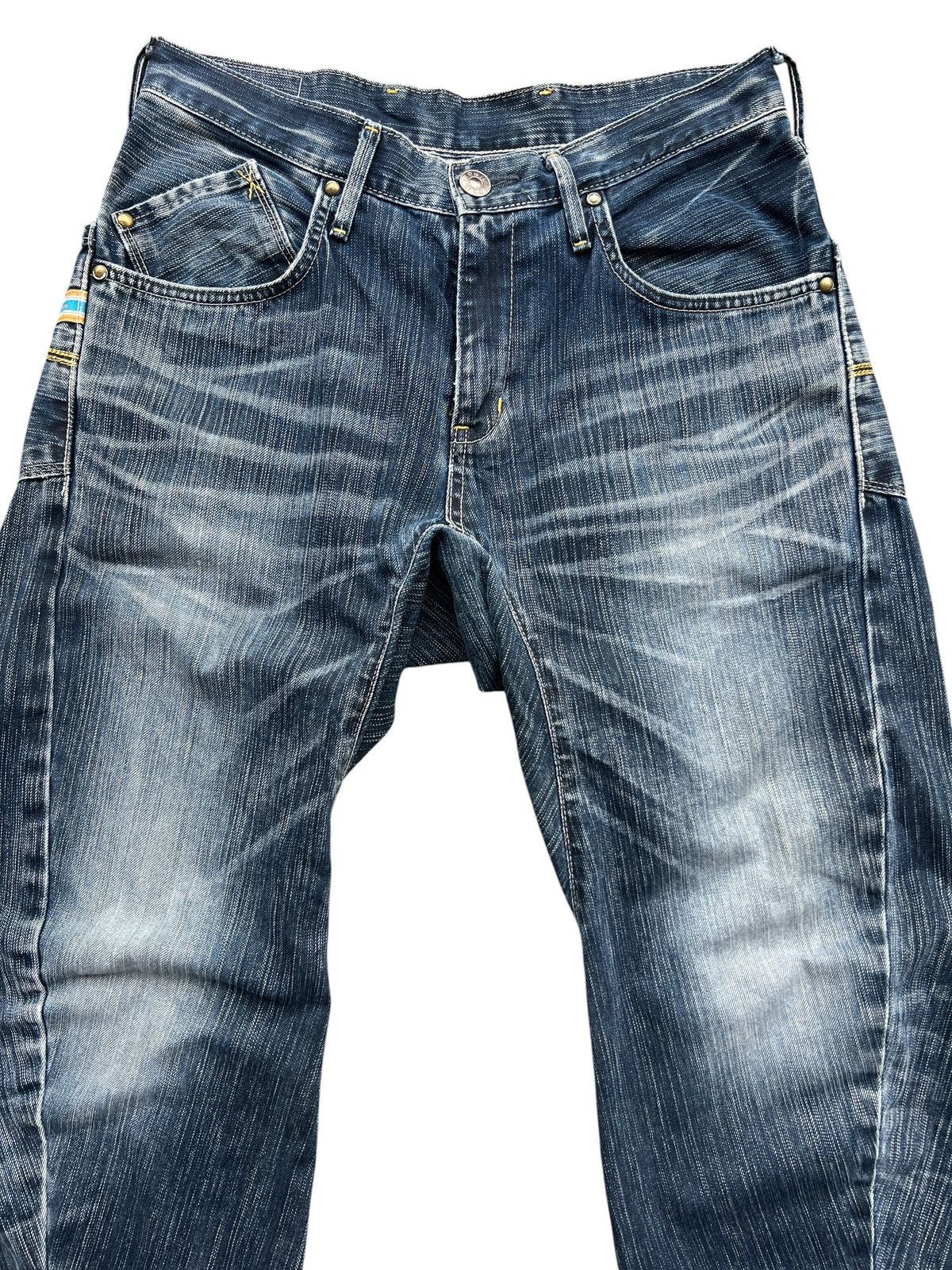 Edwin Vintage Edwin Function Buckle Back Baggy Denim Jeans 33x31 Size US 33 - 4 Thumbnail