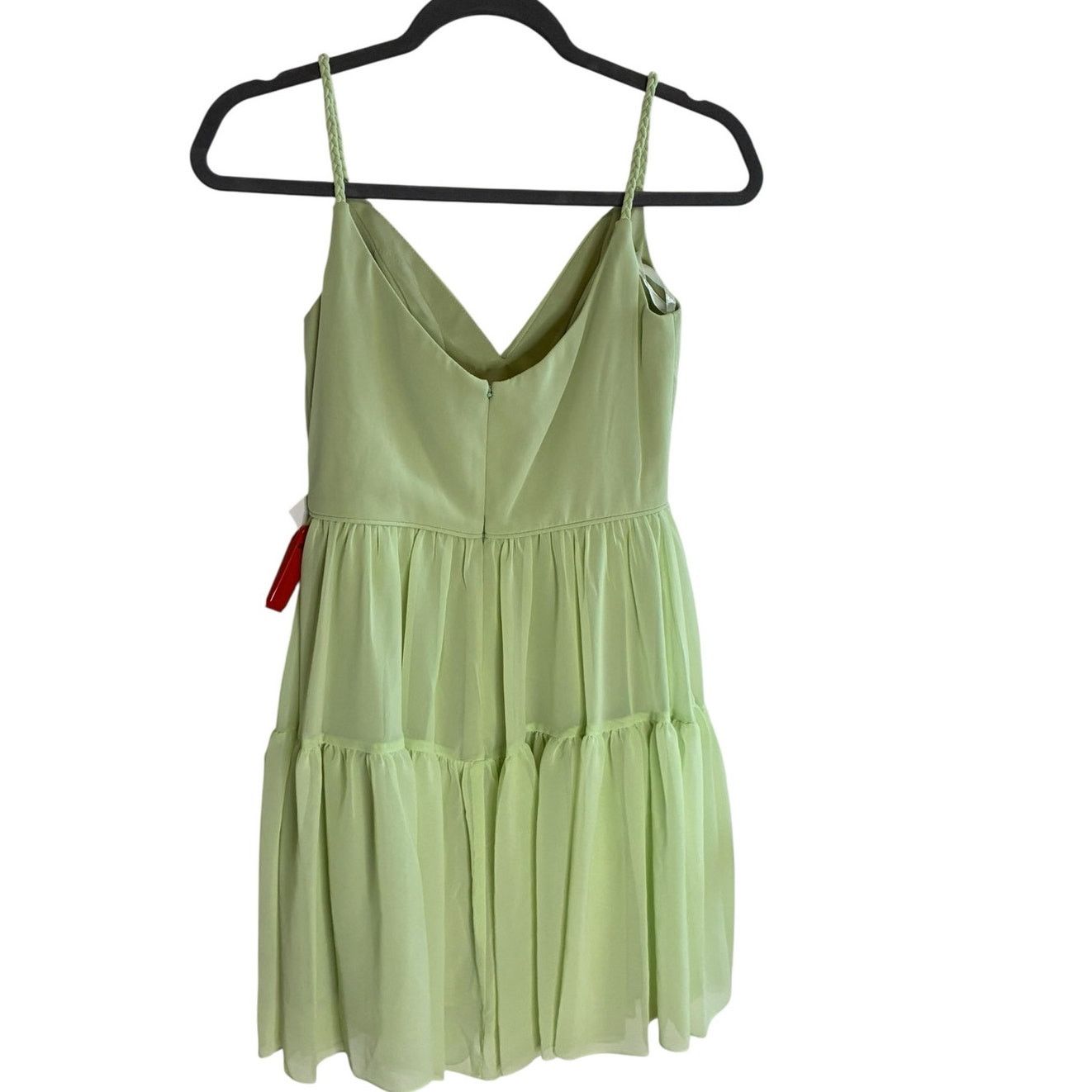 Mac Duggal Ieena for Mac Duggal Lime Green Tiered Mini Dress Size 0 Size XS / US 0-2 / IT 36-38 - 3 Thumbnail