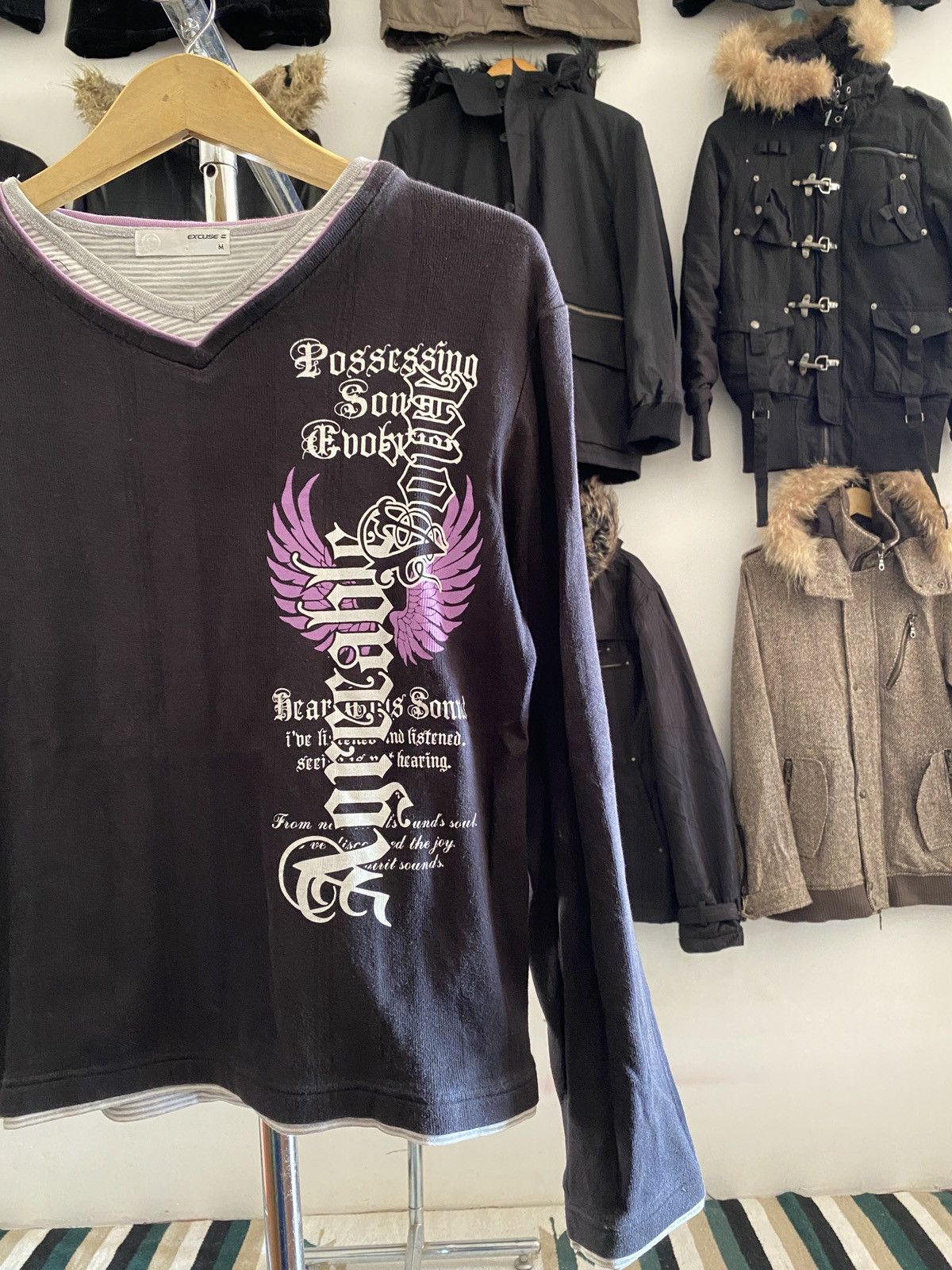 If Six Was Nine Japanese Excuse Poem Double Layer Long Slevee Tee Size US M / EU 48-50 / 2 - 5 Thumbnail