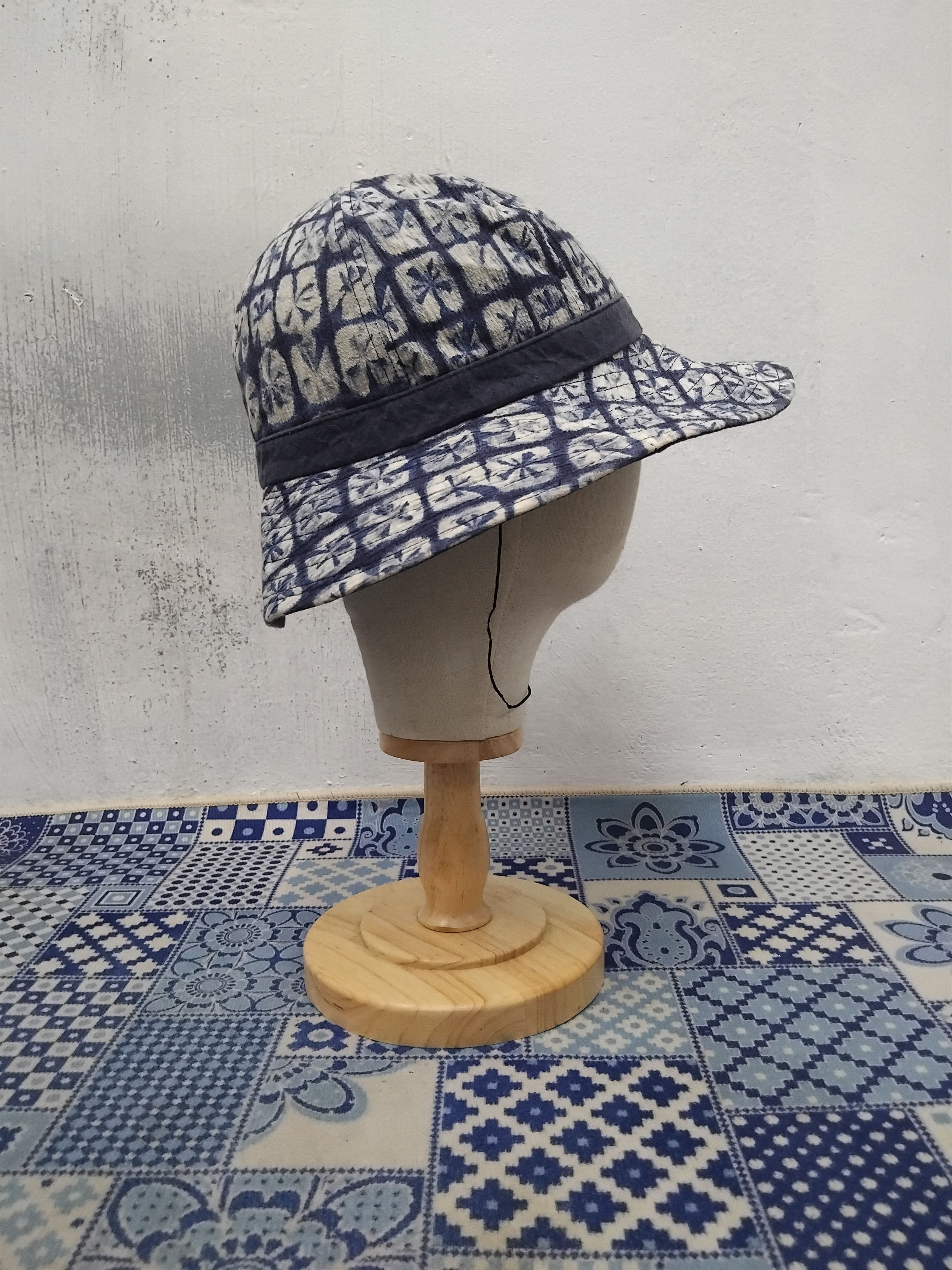 PPFM 💥Abstract blue japan style hat Size ONE SIZE - 7 Thumbnail
