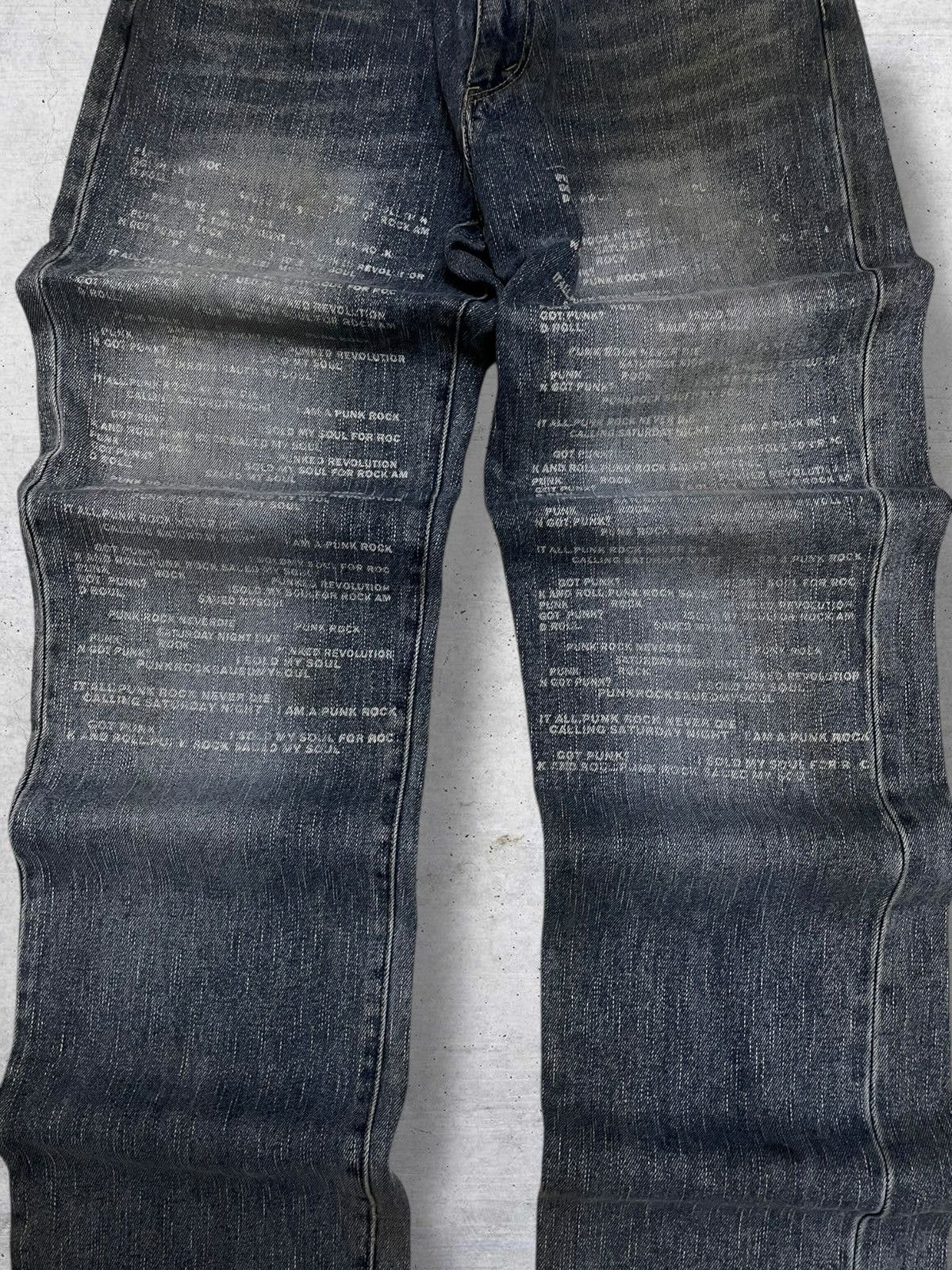 Hysteric Glamour VINTAGE IN THE ATTIC JAPAN DESIGNER 90S POEM PUNK DENIM Size US 30 / EU 46 - 7 Thumbnail