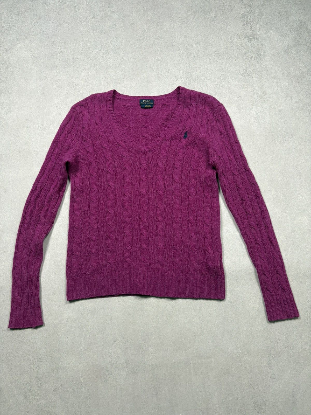 Polo Ralph Lauren Polo Ralph Lauren Cable Knit Sweater Merino Wool Cashmere S Size S / US 4 / IT 40 - 1 Thumbnail