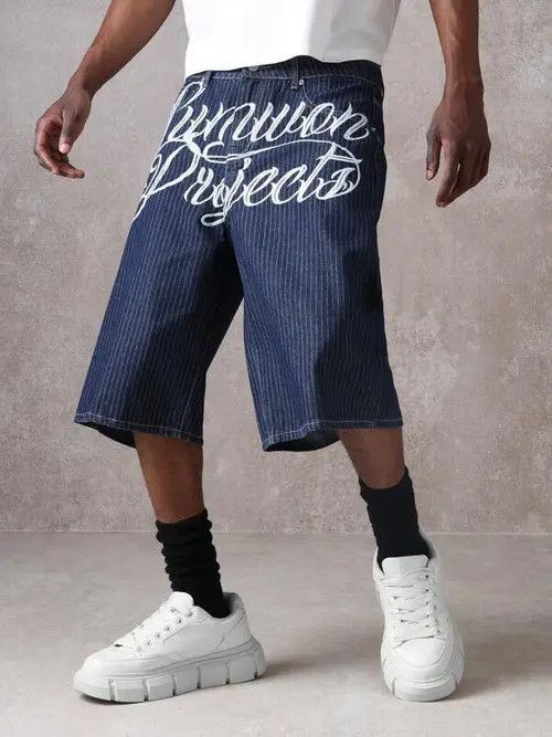 Jean Hirasawa x Kei Graphic DRILL DRIP Y2k street jorts shorts Size US 32 / EU 48 - 3 Thumbnail