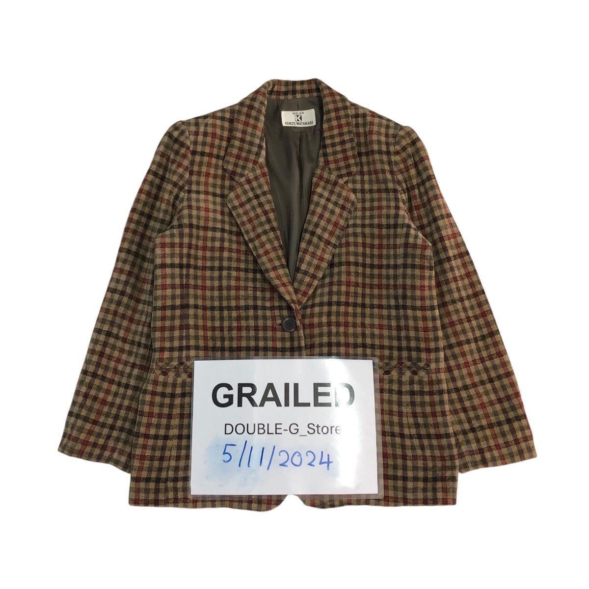 📌Vintage Chore Jacket Kenzo Watanabe Tartan Design