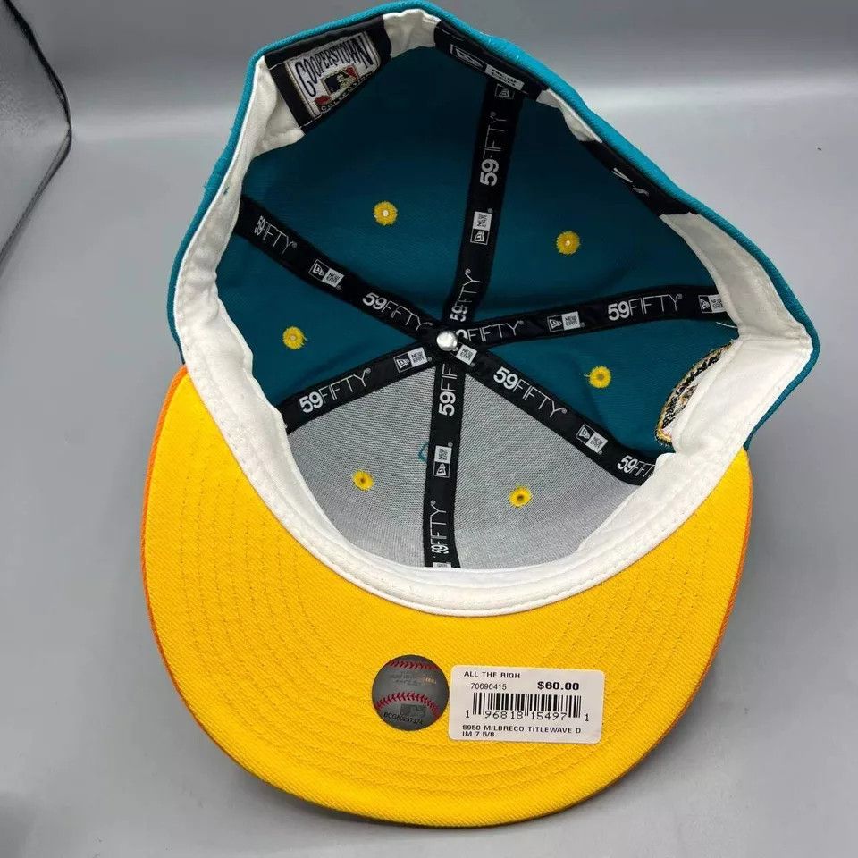 New Era Milwaukee Brewers Hat Men 7 5/8 59Fifty New Era Fitted Cap Size ONE SIZE - 2 Thumbnail