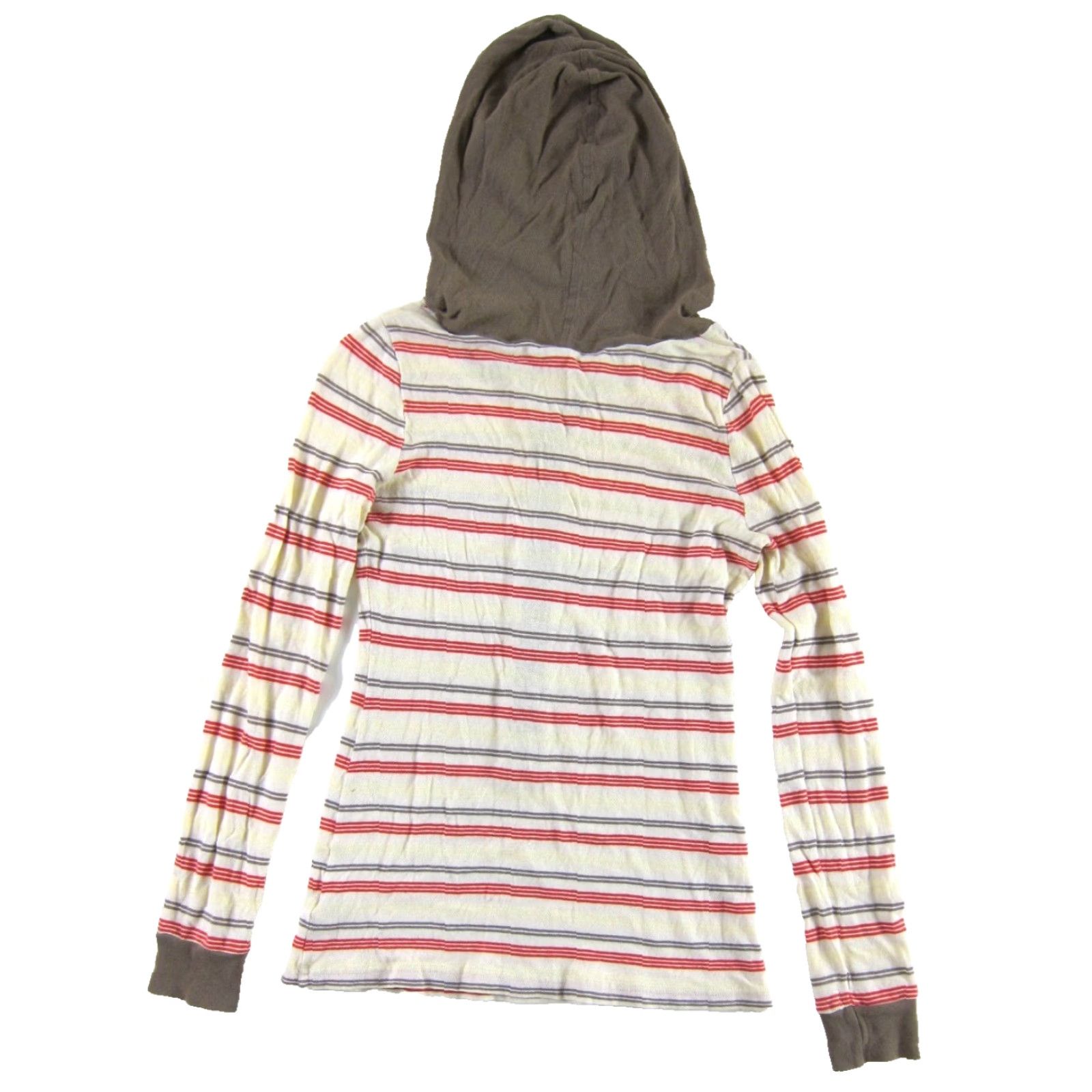 Free People VINTAGE Free People Shirt Women S Jersey Hooded Long Sleeve 100% Cotton Striped Brown Bohemian All Seasons Mens? Size S / US 4 / IT 40 - 2 Thumbnail