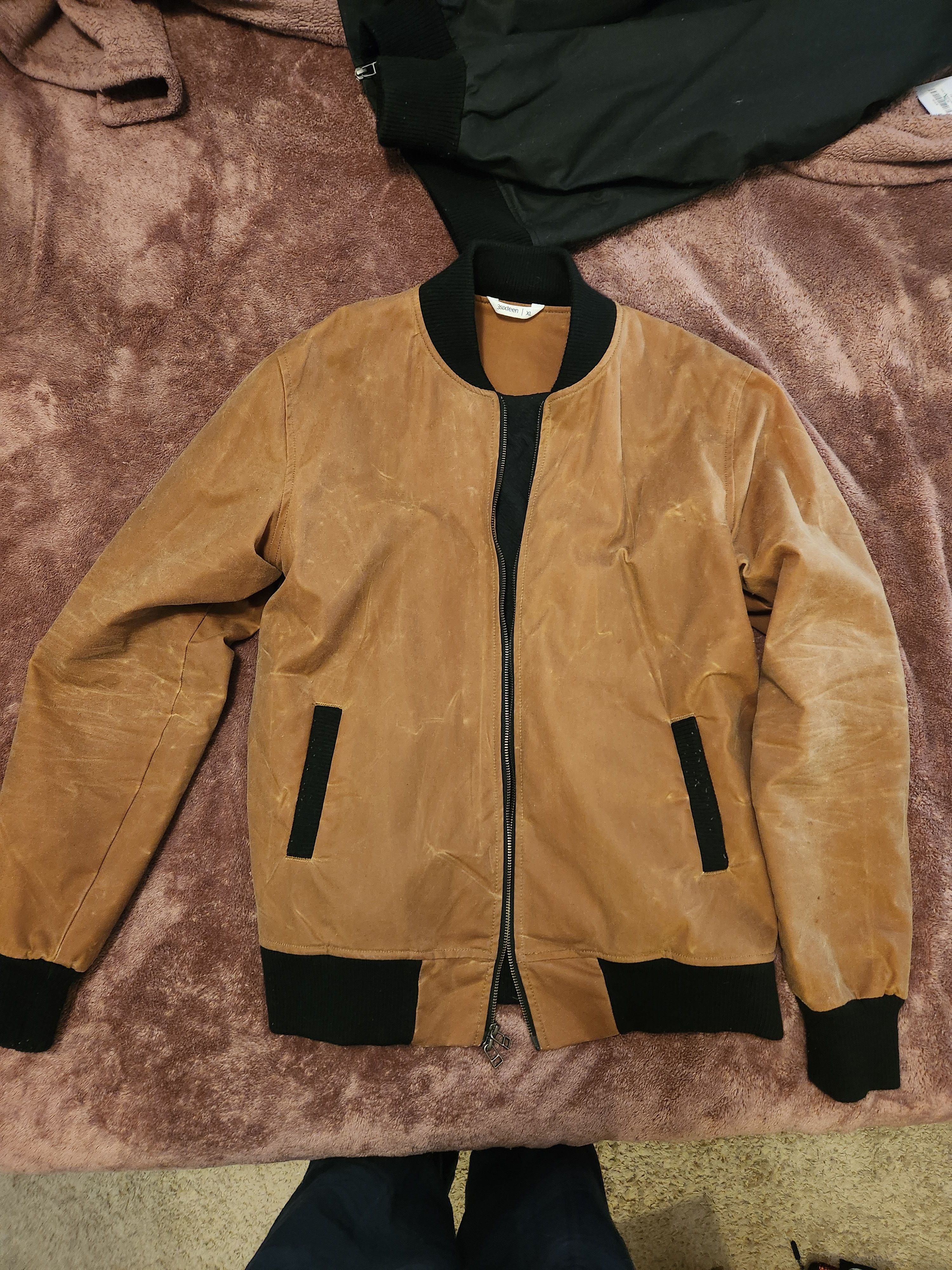 3sixteen 3sixteen waxed stadium jacket in tan Size US XL / EU 56 / 4 - 1 Thumbnail